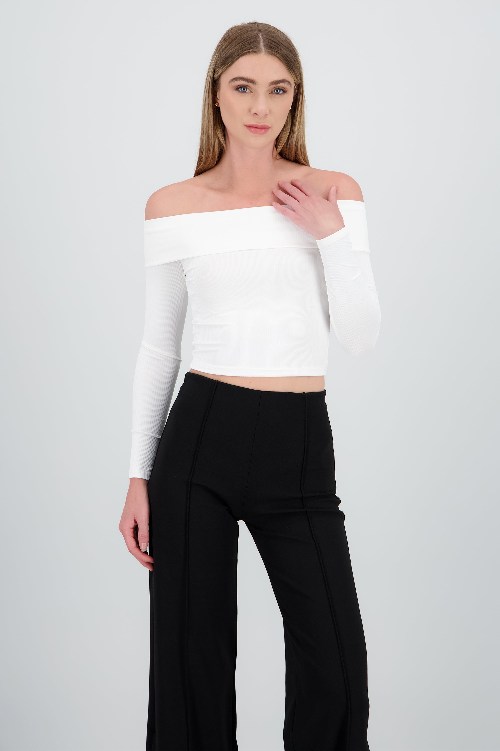 Top hombros descubiertos BLANCO