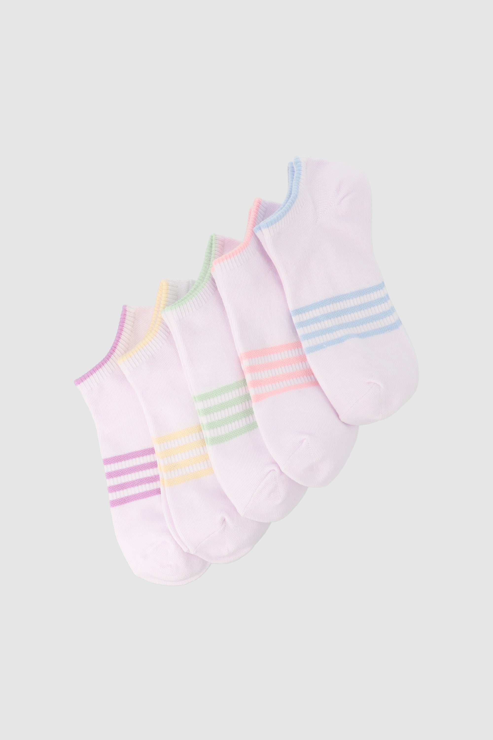 Set de 5 tines con rayas colores pastel MULTICOLOR PASTEL