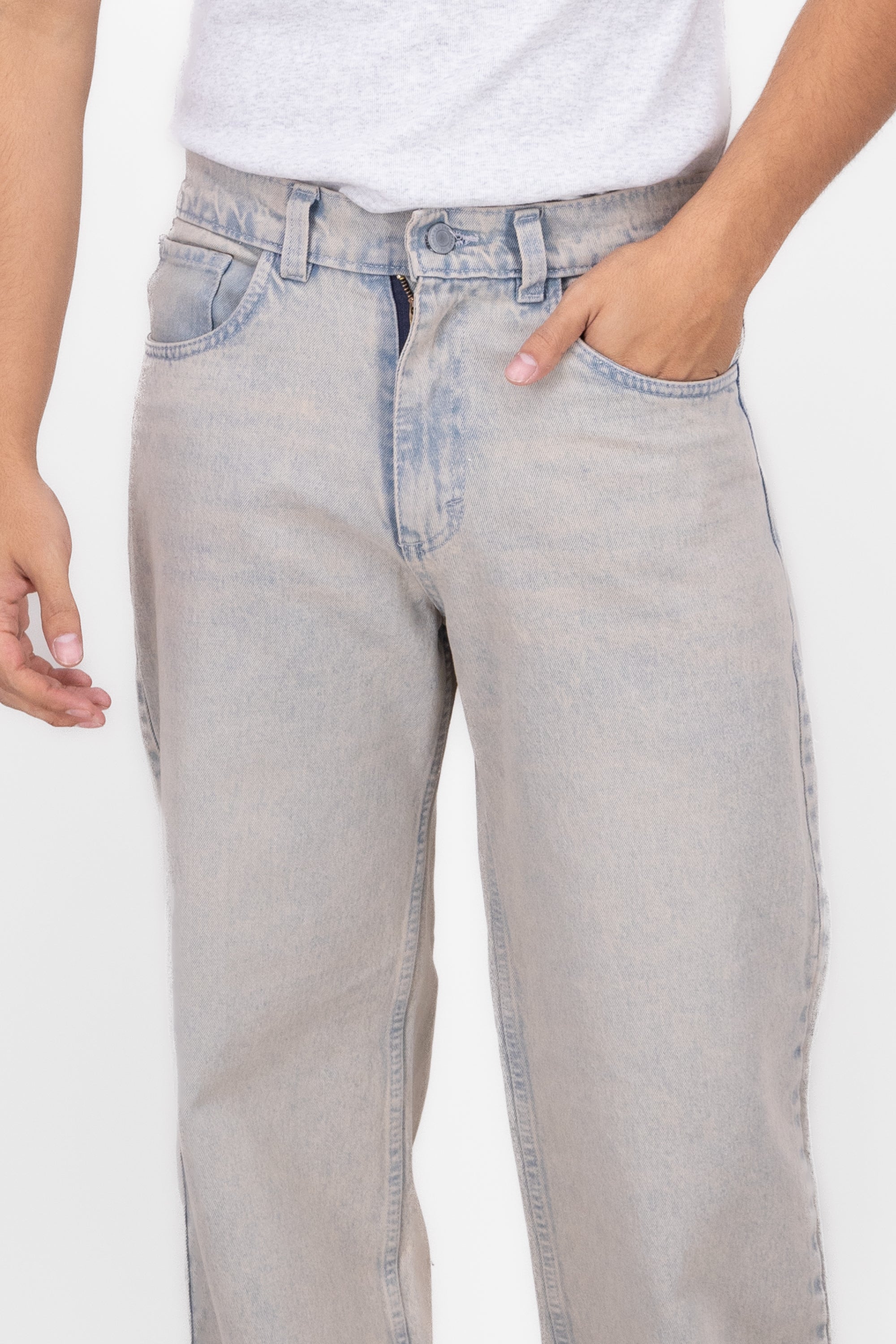 Jeans Básicos Wide Faded GRIS