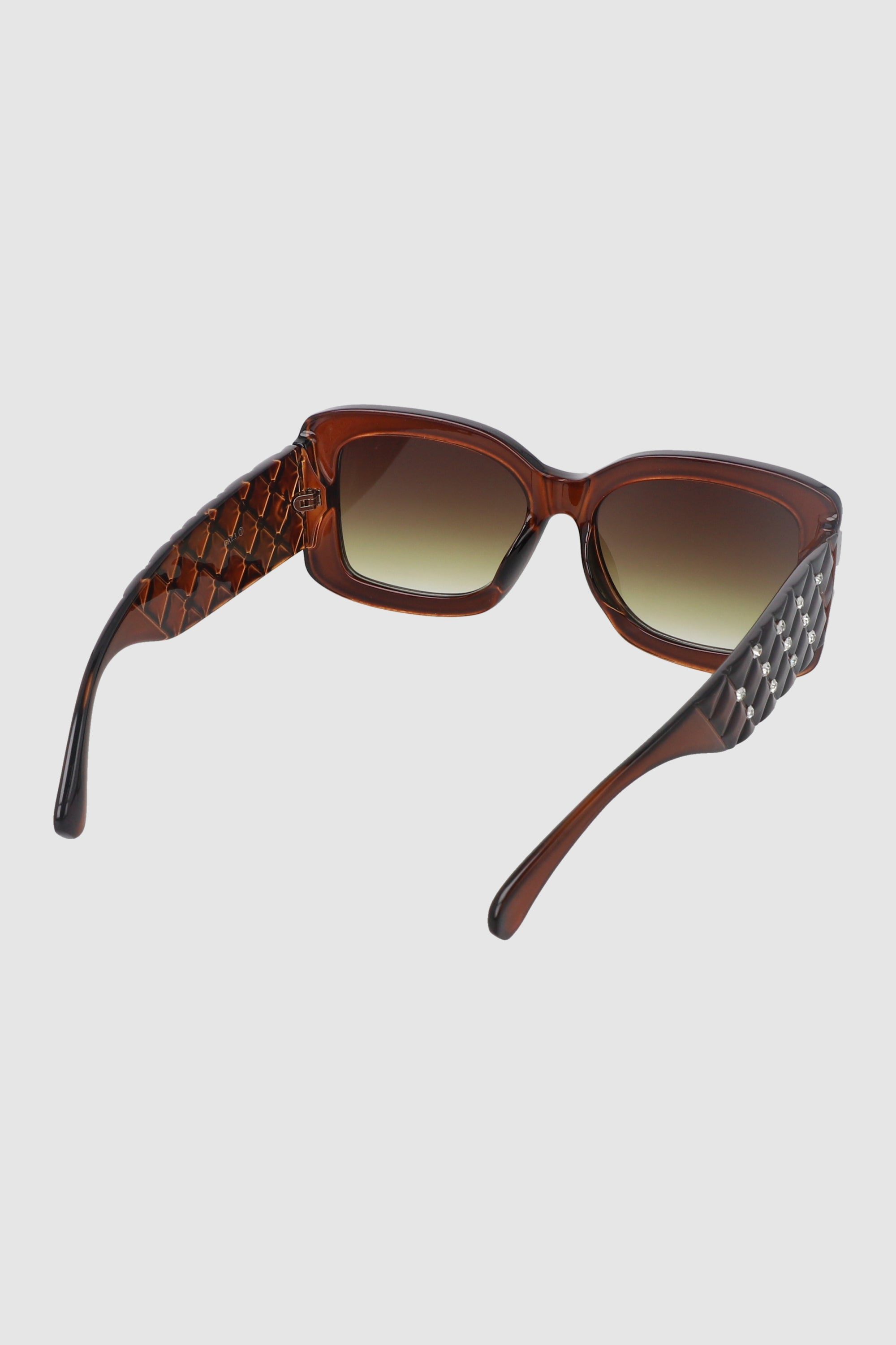 Lentes oversize brazo capitonado CAFE