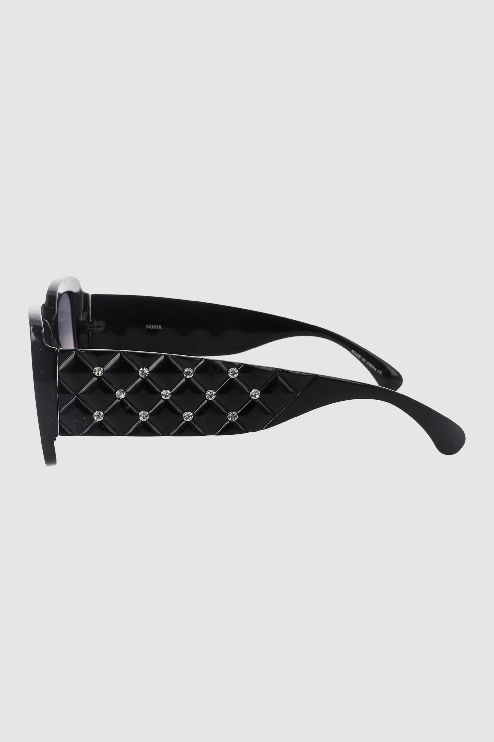 Lentes oversize brazo capitonado NEGRO COMBO