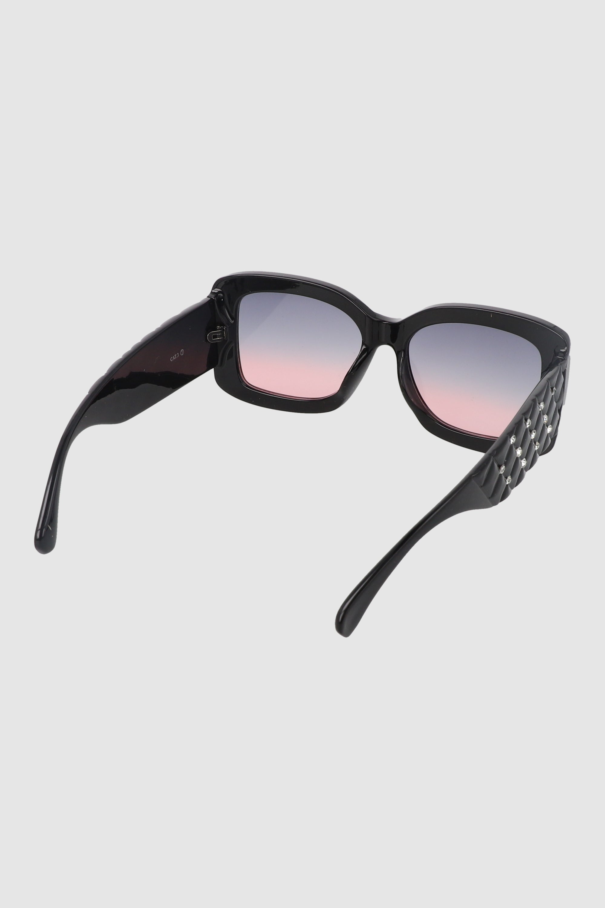 Lentes oversize brazo capitonado NEGRO COMBO