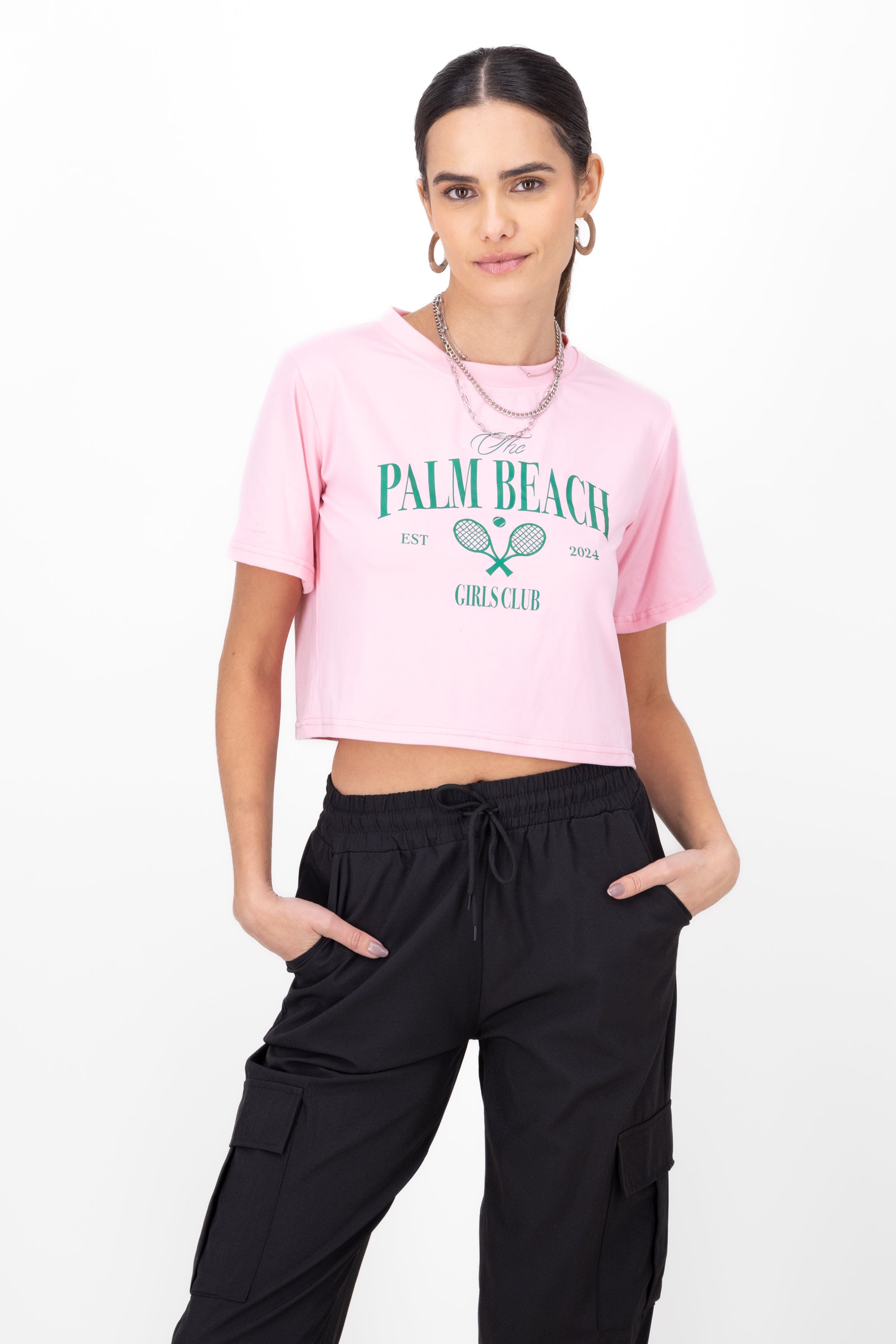 Playera Palm Beach ROSA COMBO