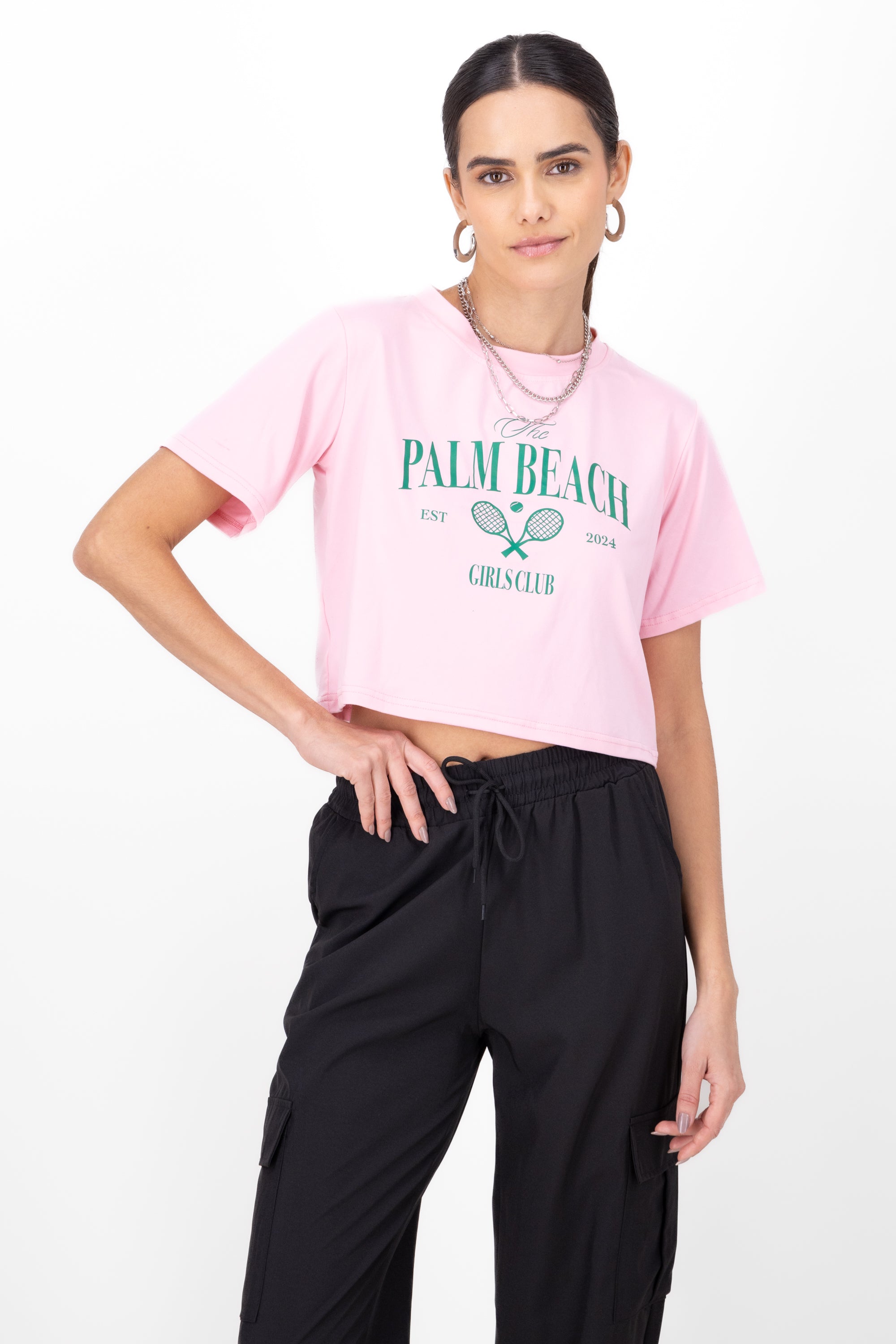 Playera Palm Beach ROSA COMBO