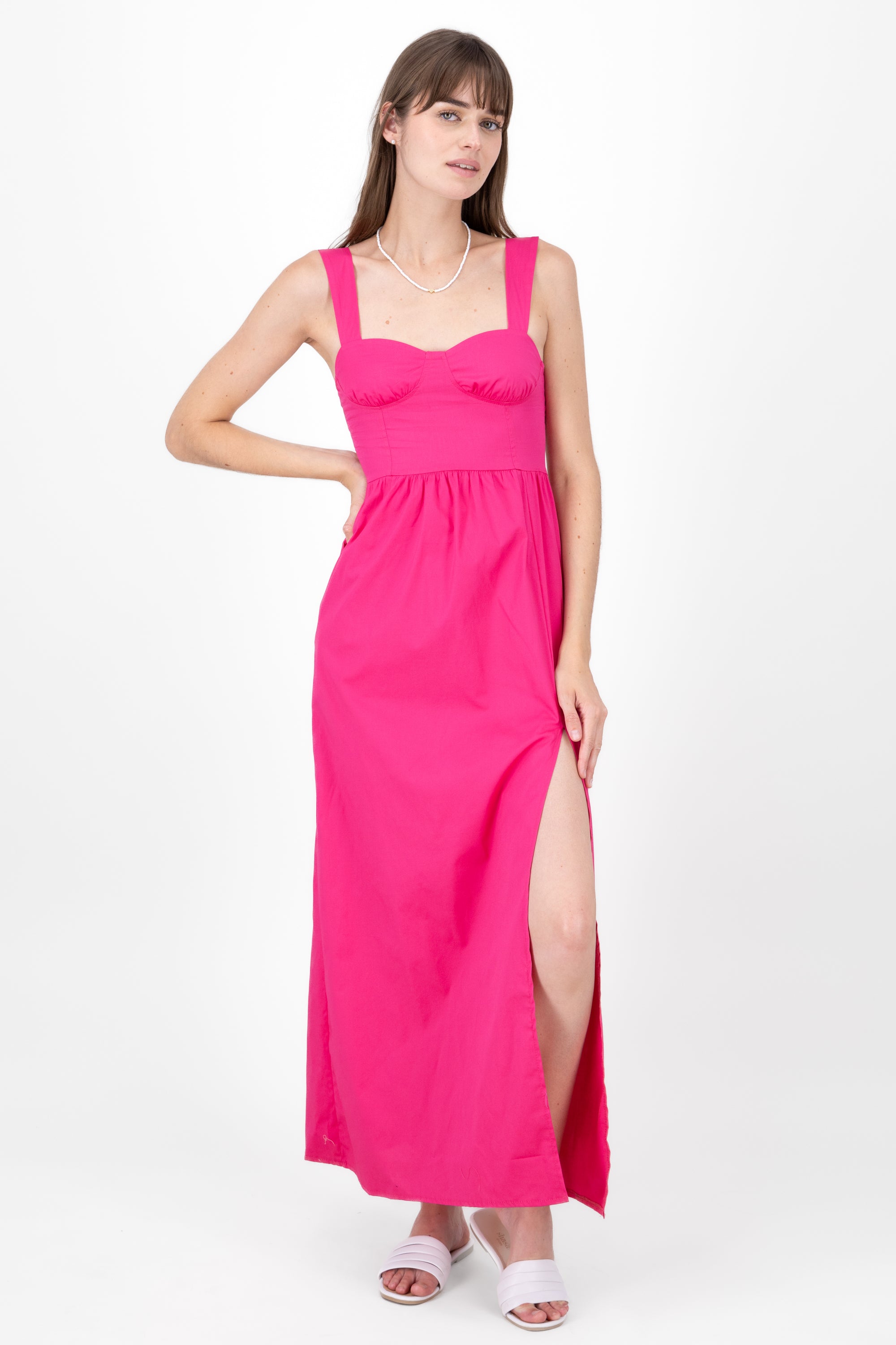 Vestido maxi tirantes detalle copas FIUSHA