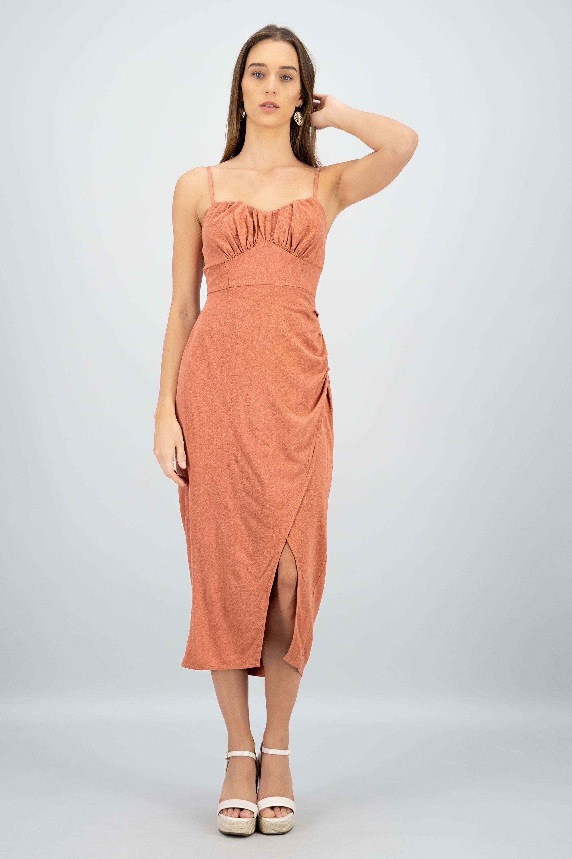 Vestido maxi tirantes LADRILLO