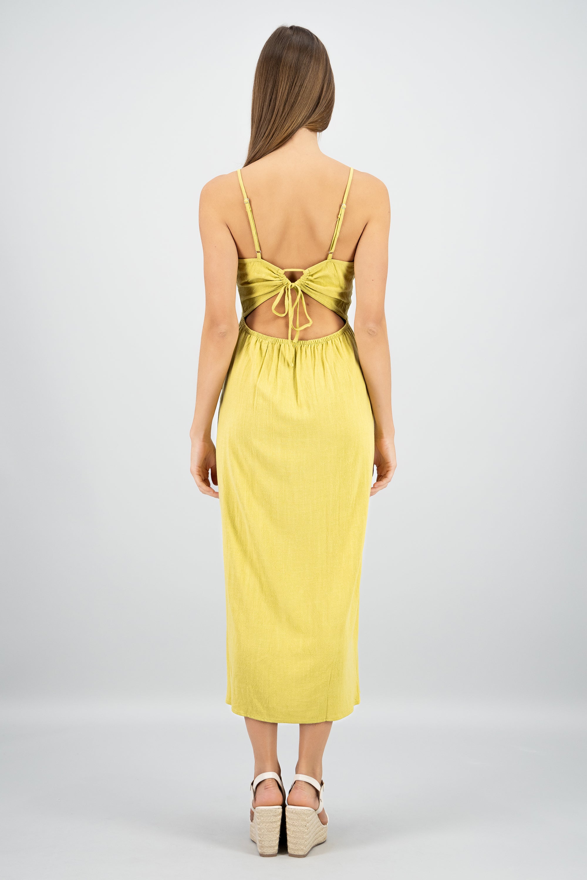 Vestido maxi tirantes VERDE LIMA