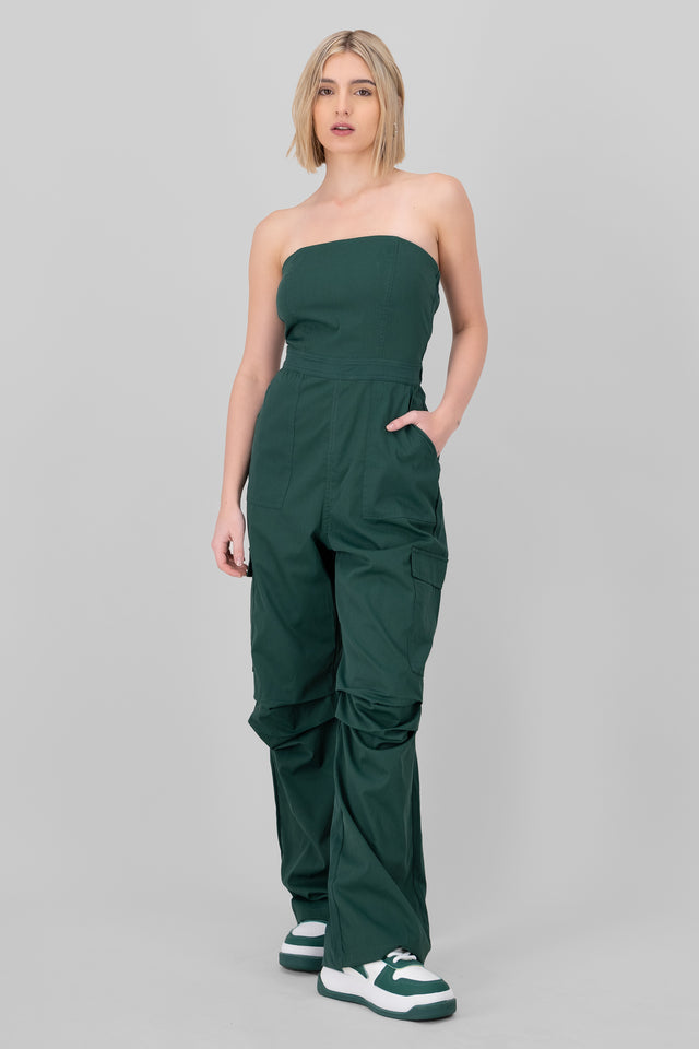 JUMPSUIT STRAPLESS CARGO