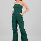 Jumpsuit Strapless Cargo