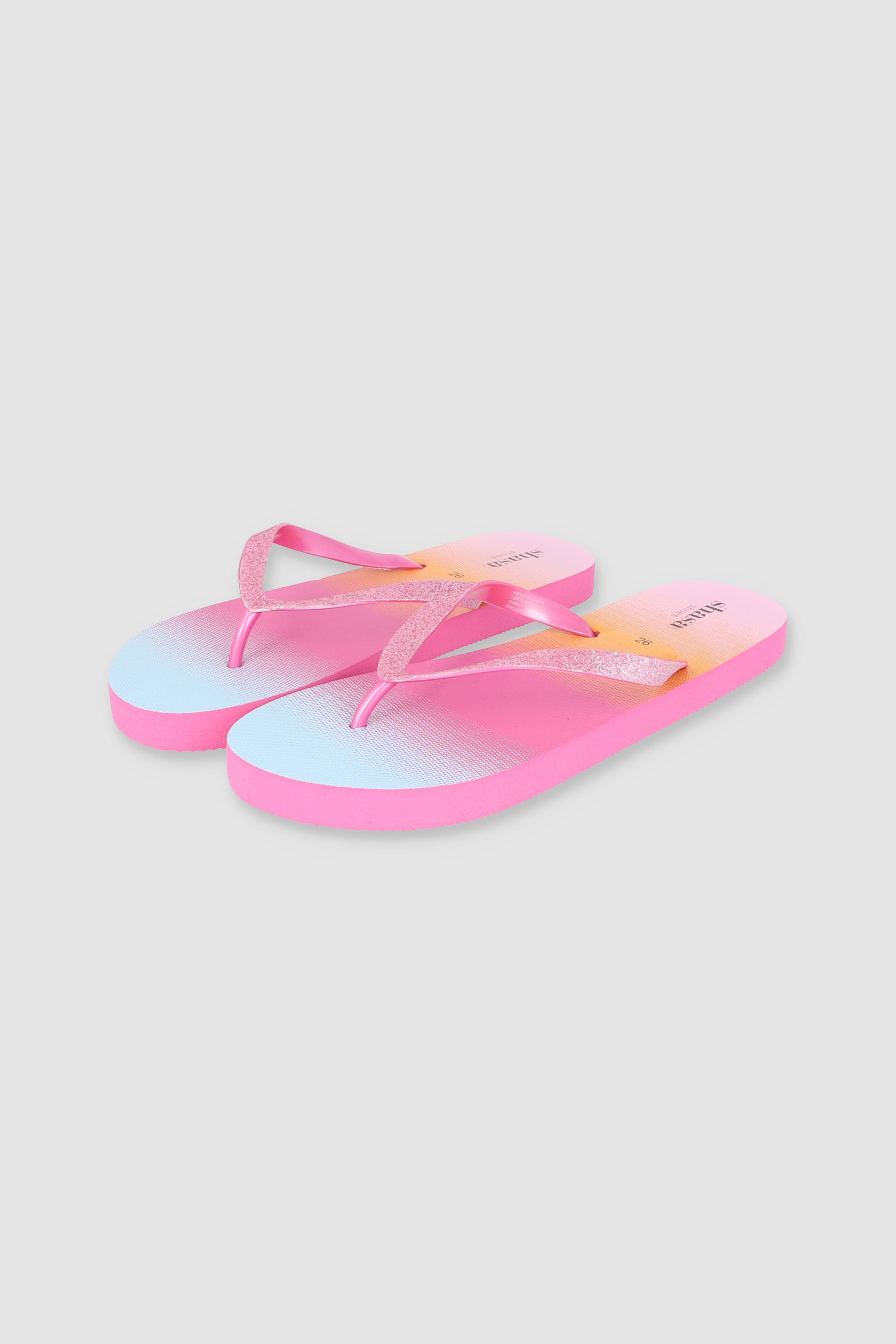 FLIP FLOP DEGRADADO GLITTER ROSA COMBO