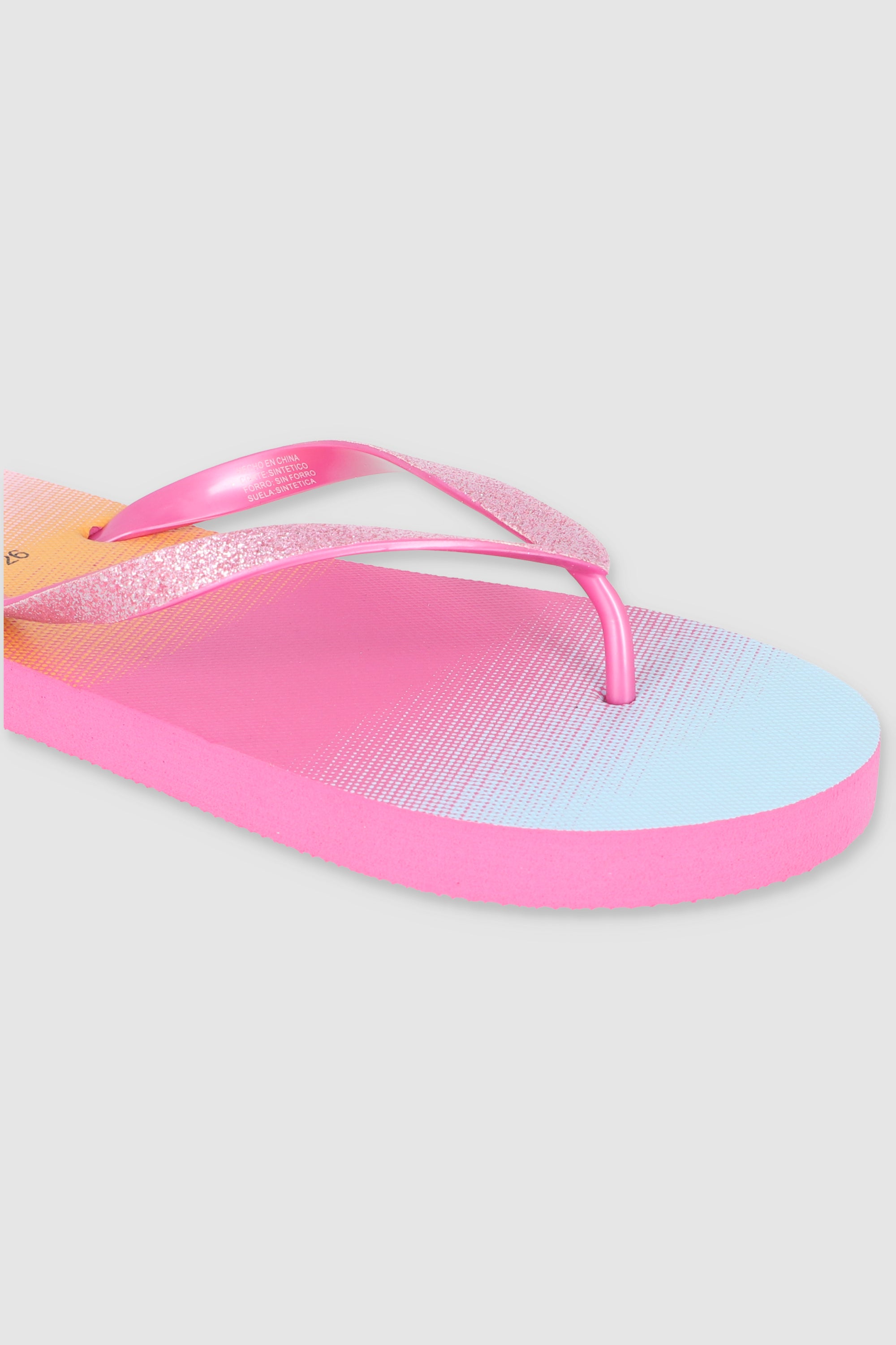 FLIP FLOP DEGRADADO GLITTER ROSA COMBO