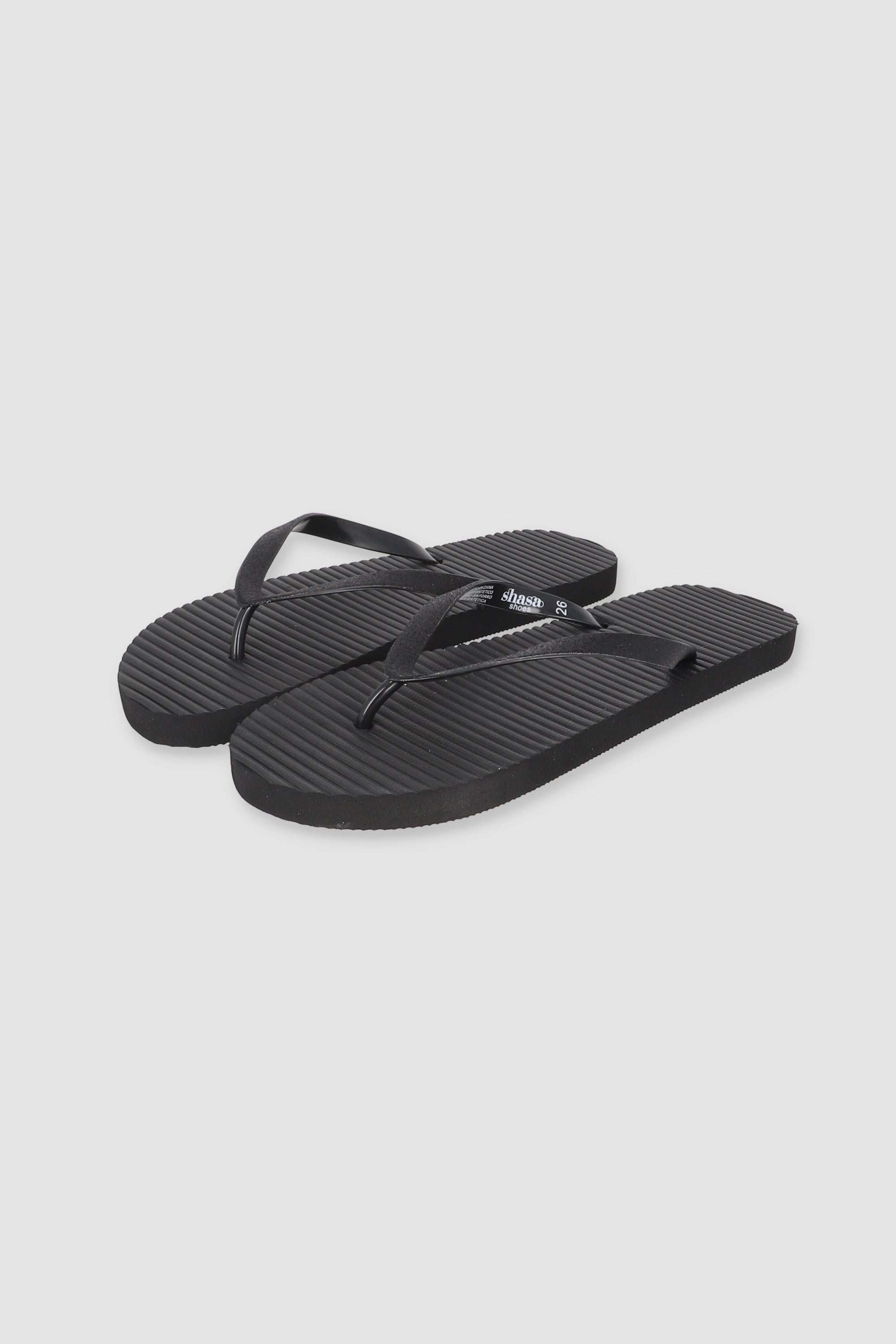 FLIP FLOP LINEAS GLITTER NEGRO