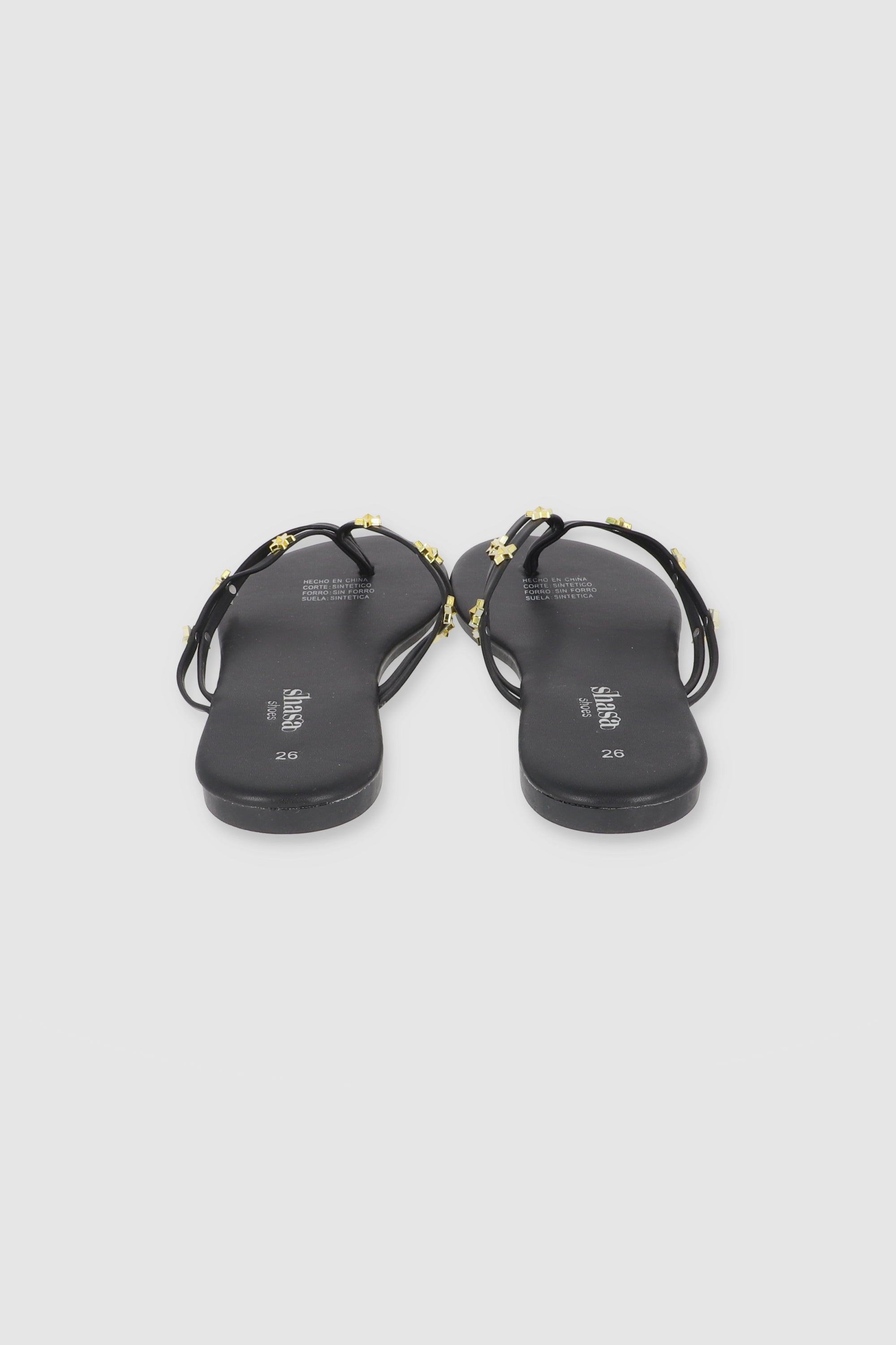 FLIP FLOP ESTRELLAS PU NEGRO