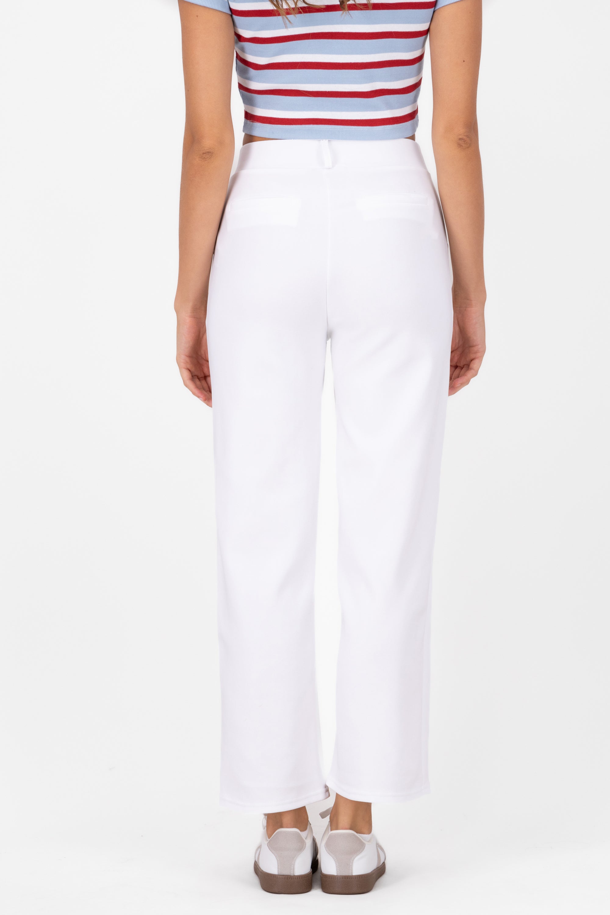 Pantalon Cintura Alta Liso BLANCO