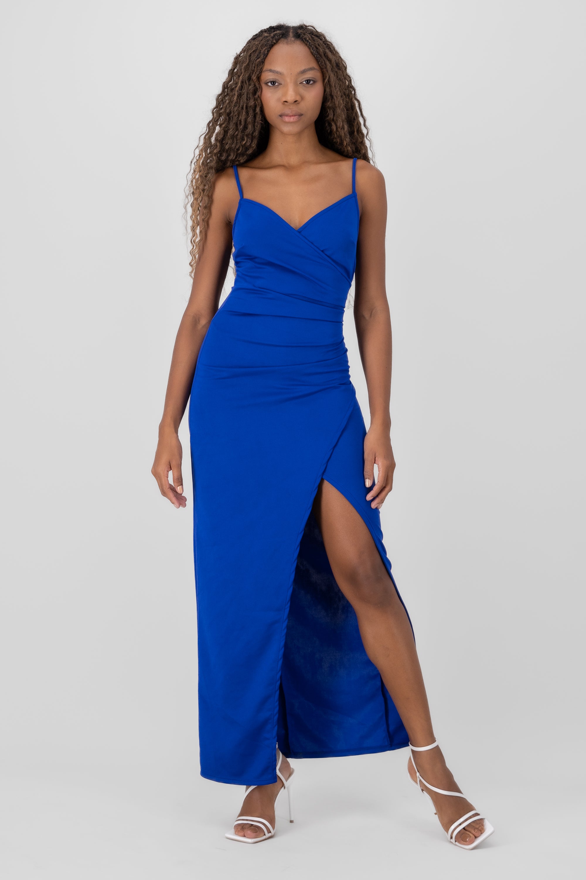 Maxi vestido azul rey sale