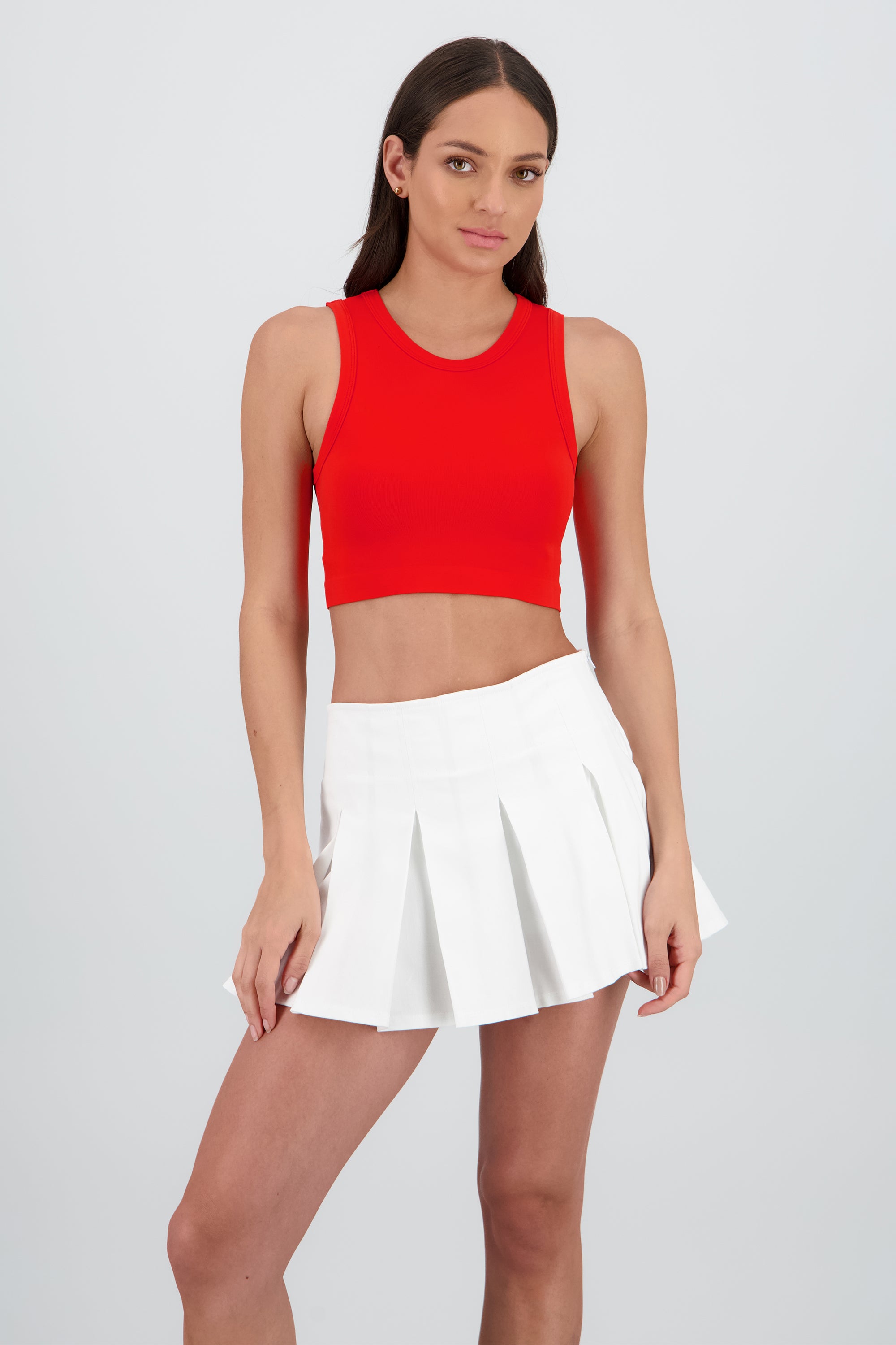 Top corto sin manga ROJO