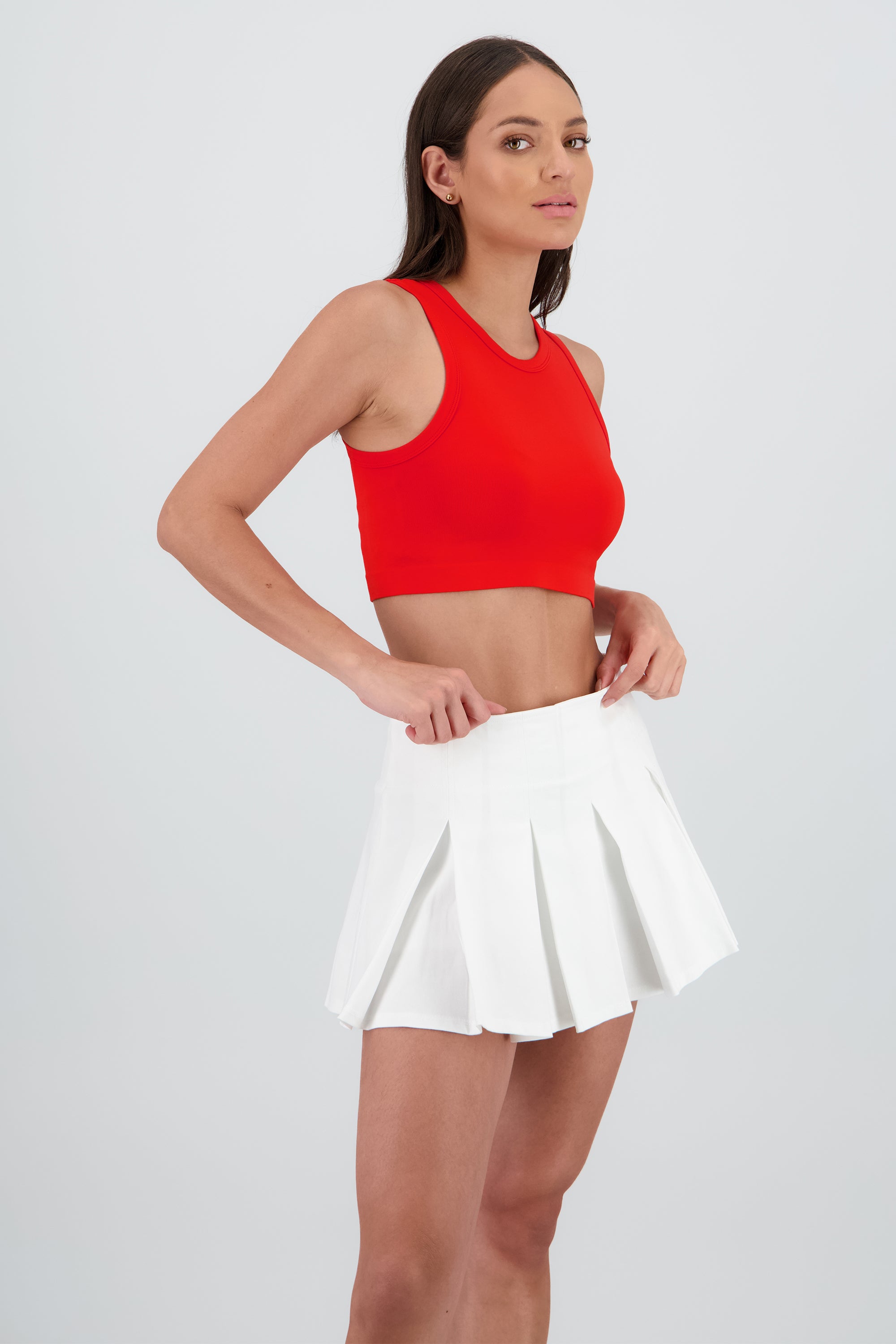 Top corto sin manga ROJO