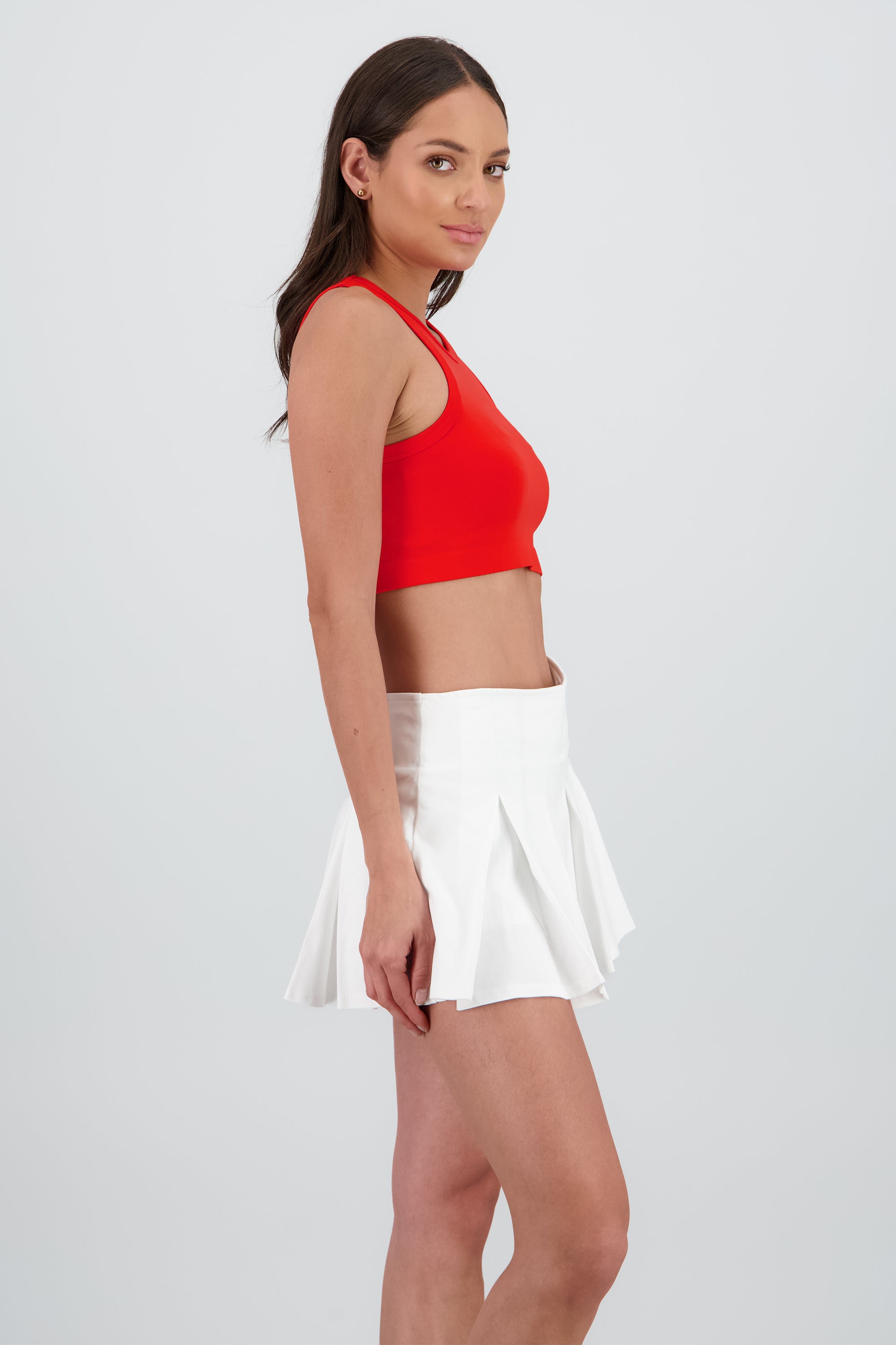 Top corto sin manga ROJO