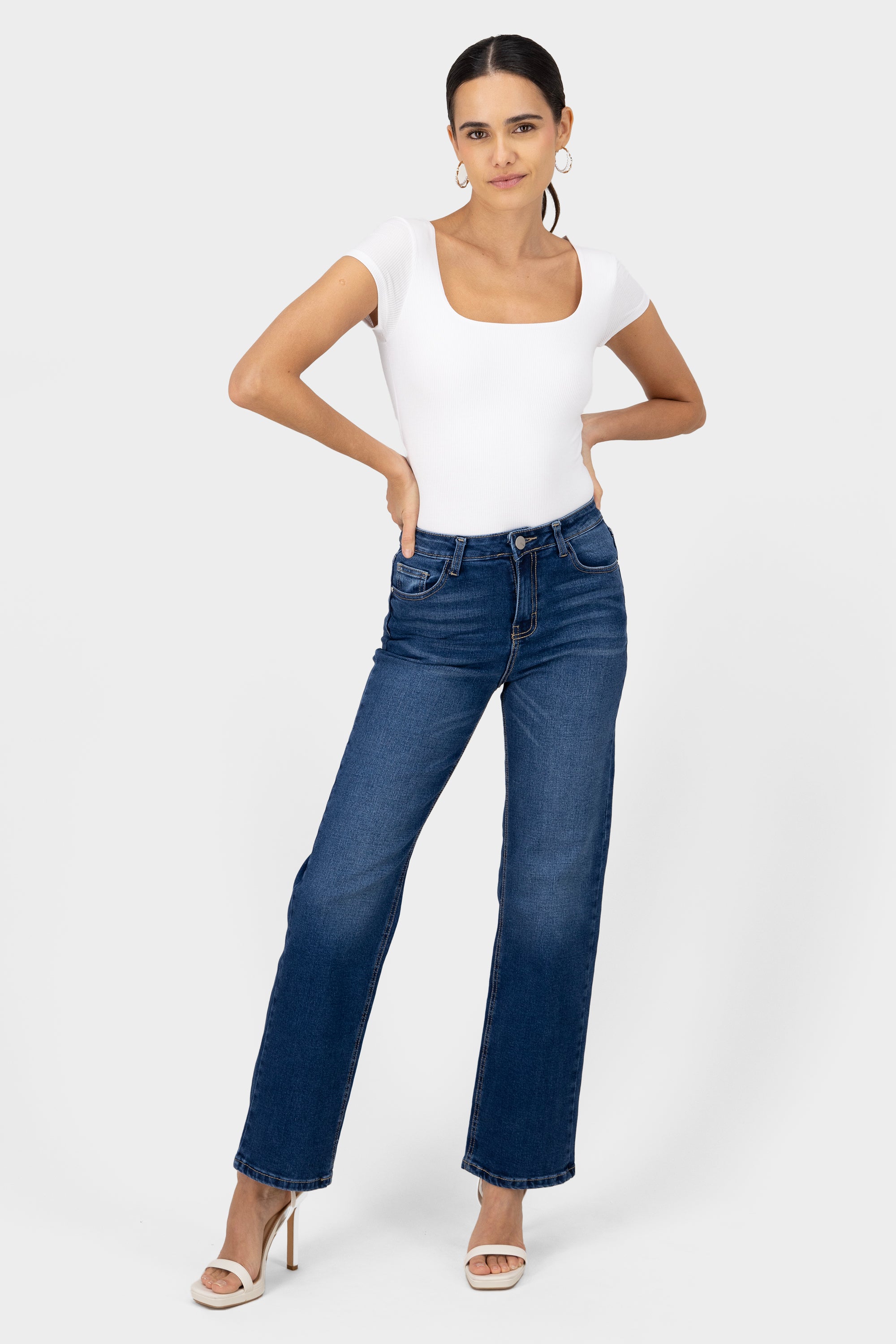 Jeans wide leg básicos STONE