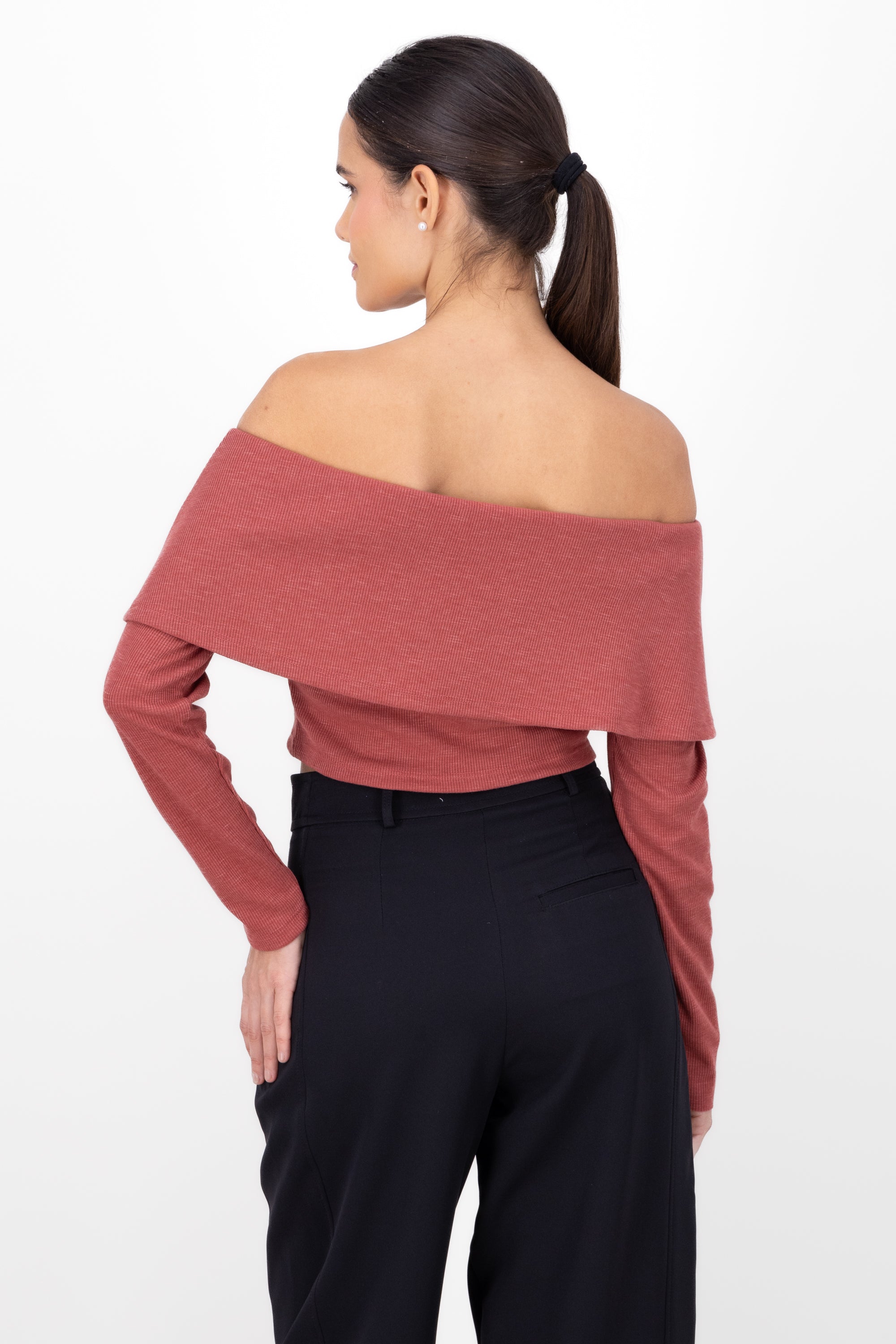 blusa rib off shoulder MALVA