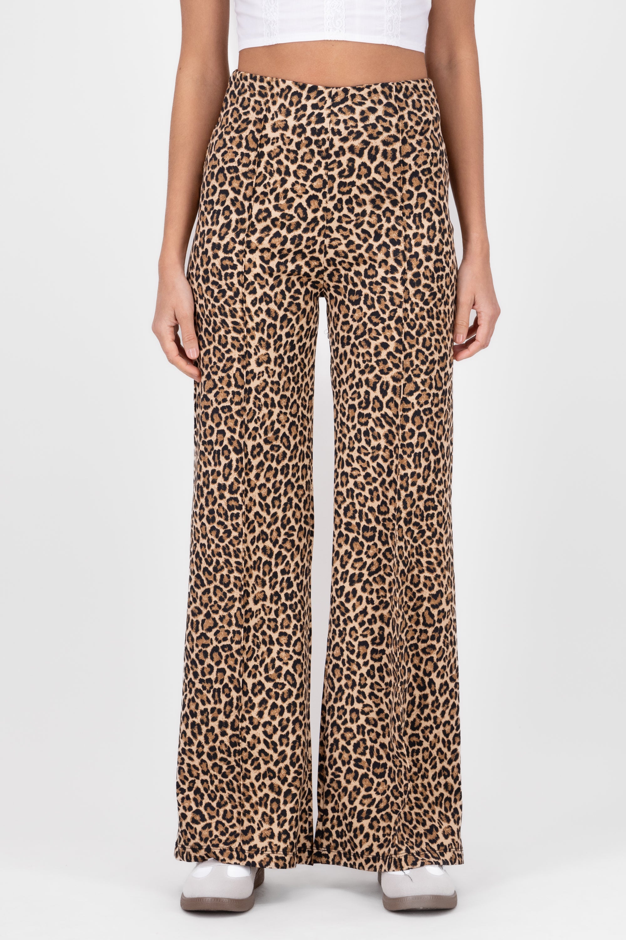 Pantalon wide le estampado animal print CAFE COMBO