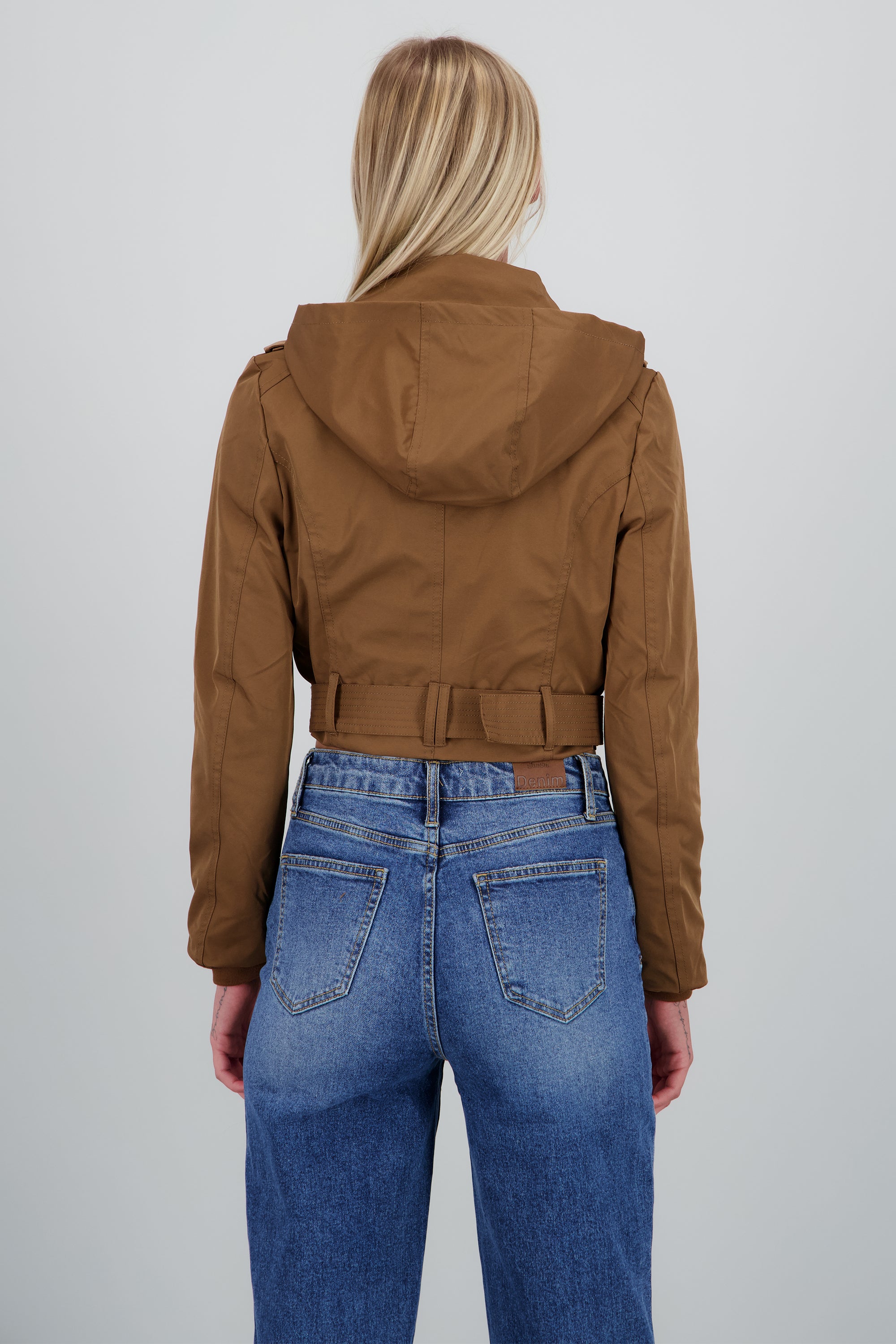 Gabardina crop CHOCOLATE