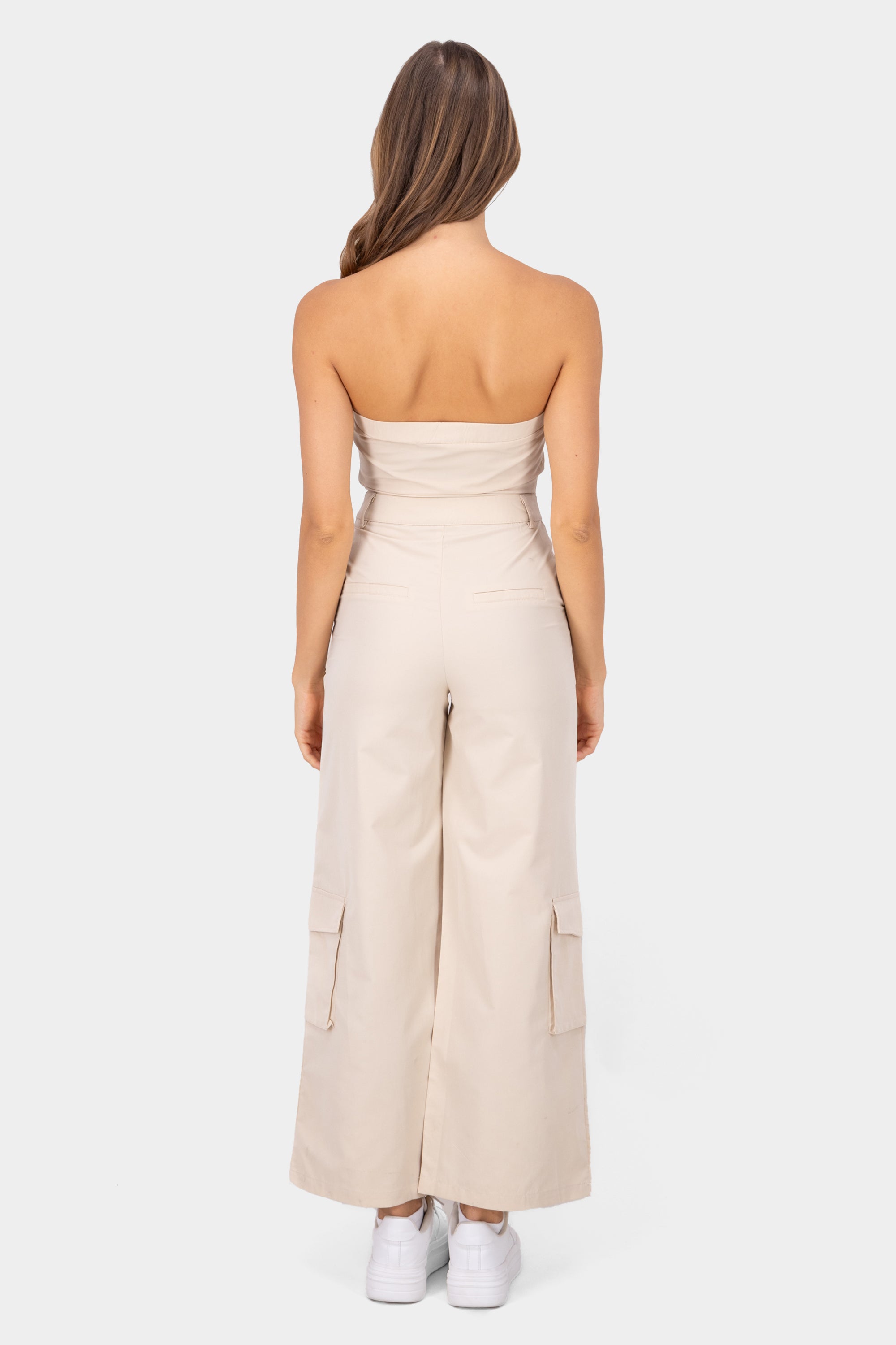 Jumpsuit liso cargo KHAKI