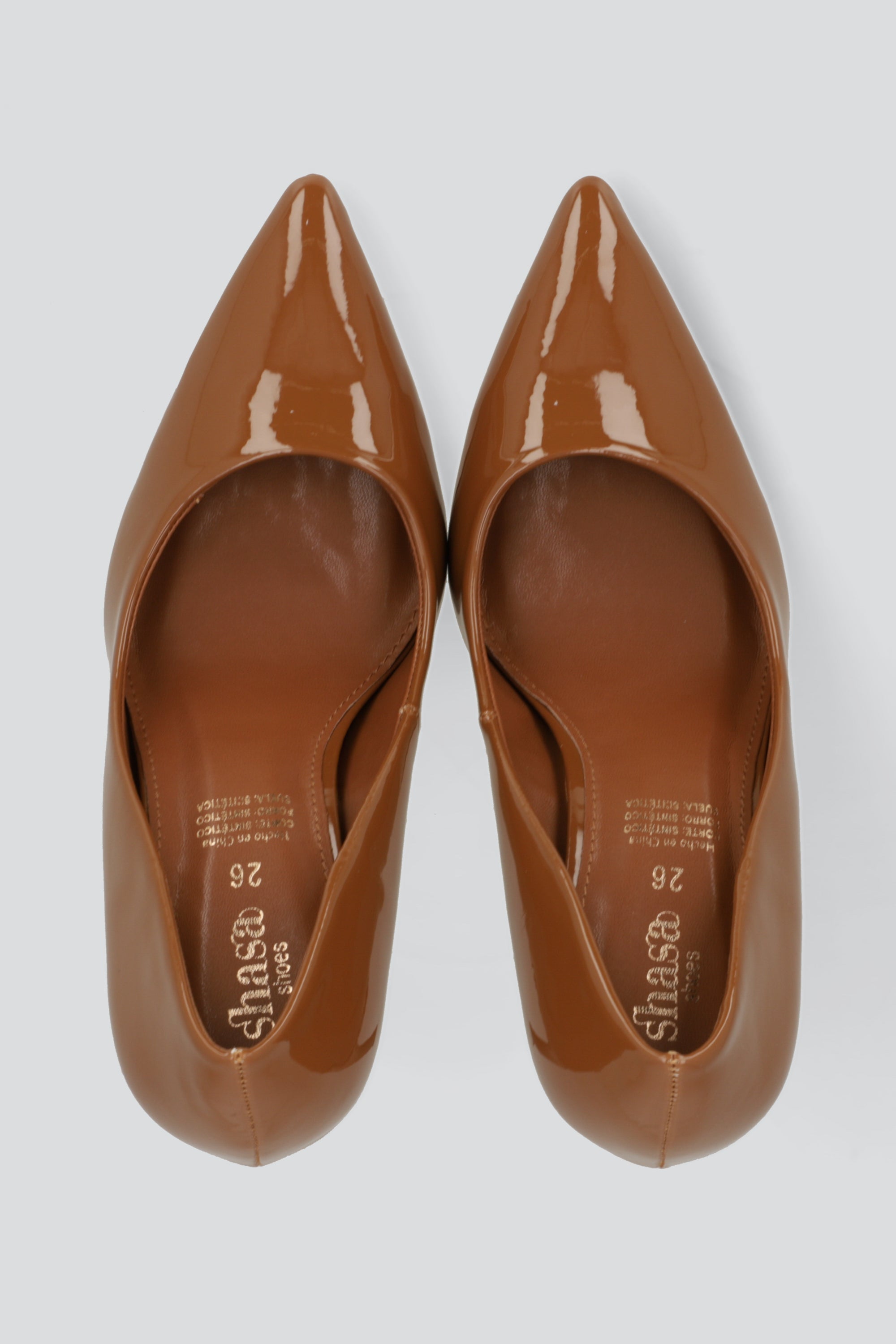 TACÓN PUNTAL SENCILLO ALTO CHAROL TAN