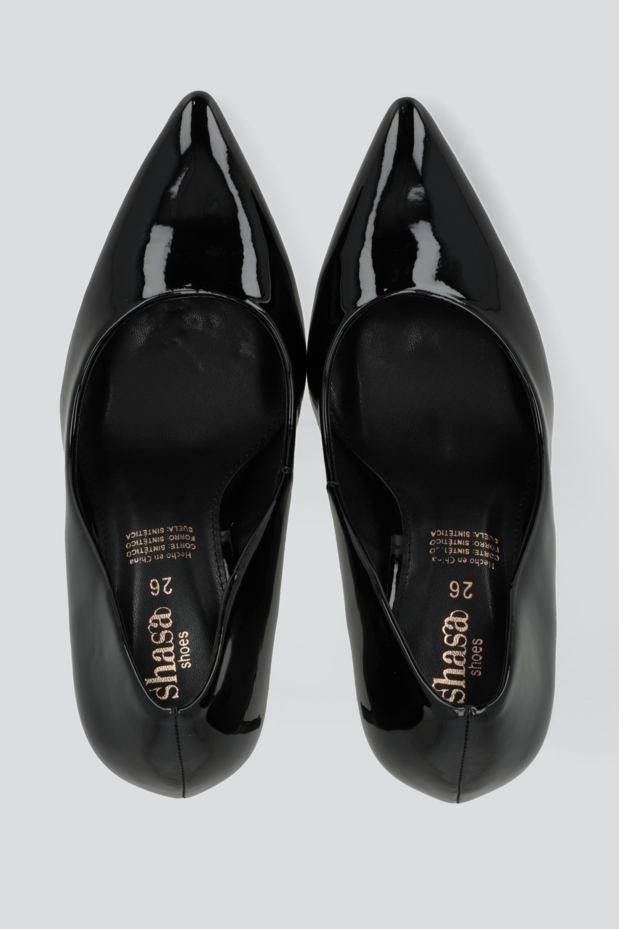 Tacón puntal sencillo alto NEGRO