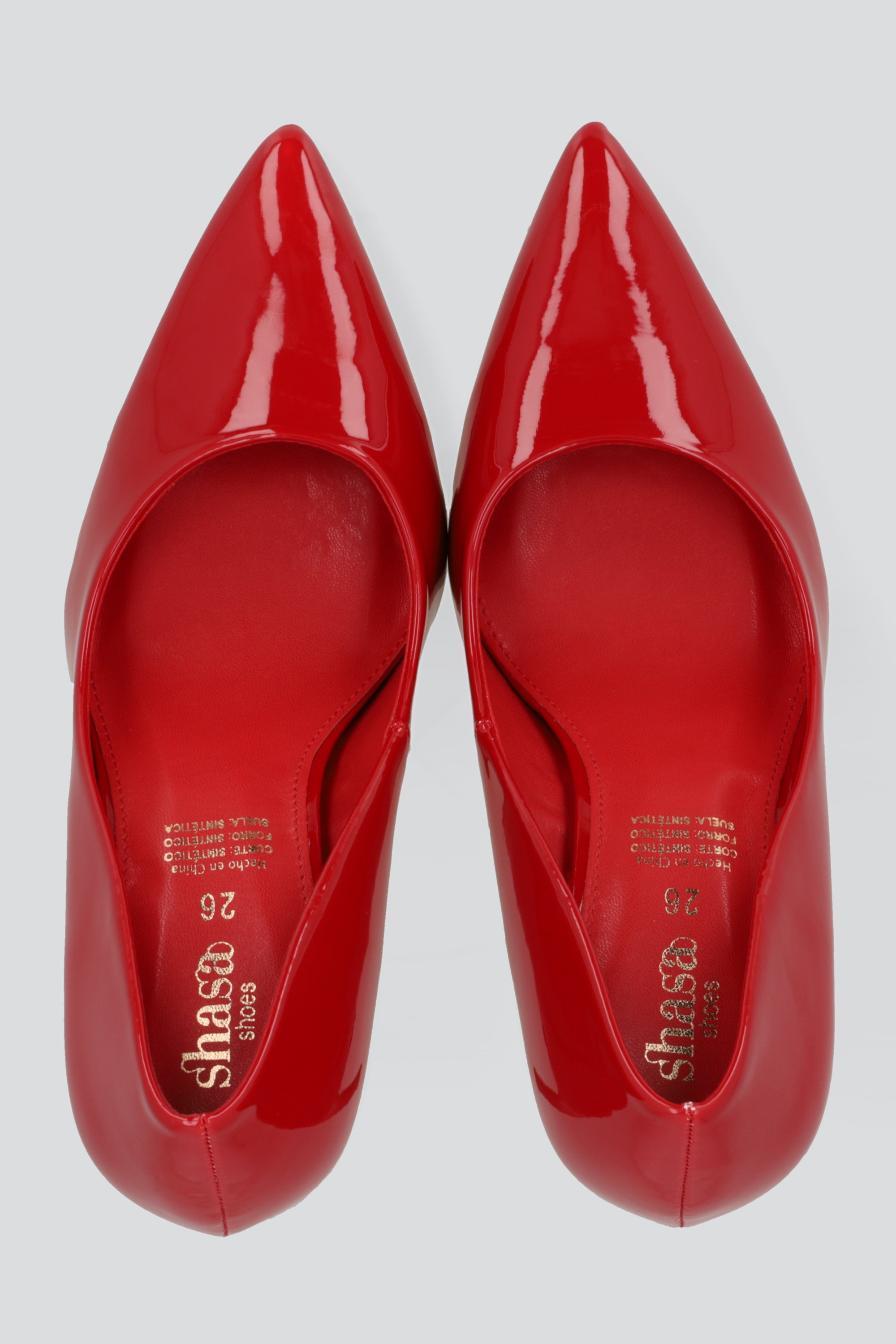 TACÓN PUNTAL SENCILLO ALTO CHAROL ROJO