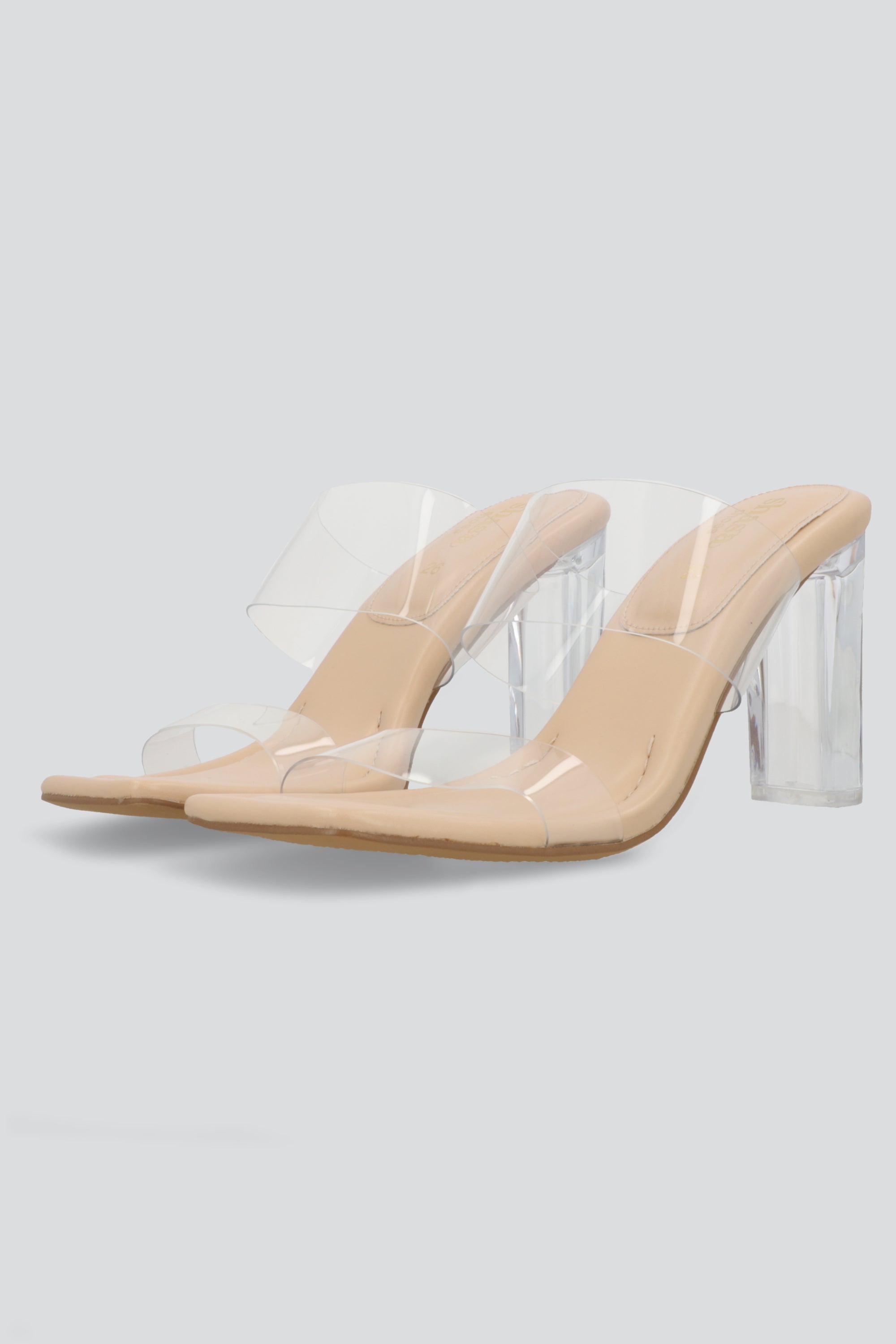 Tacón Transparente Bloque NUDE