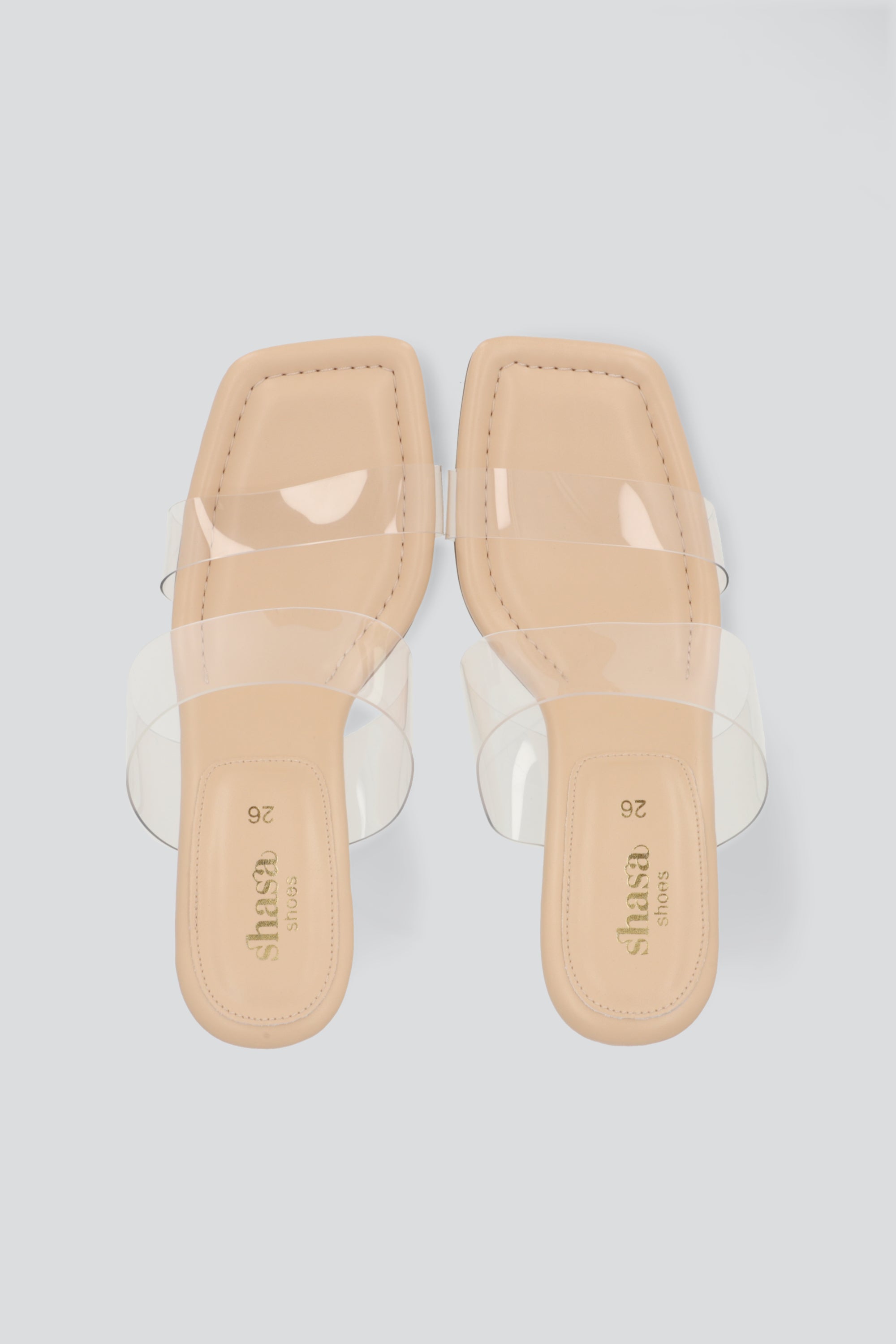 Tacón Transparente Bloque NUDE