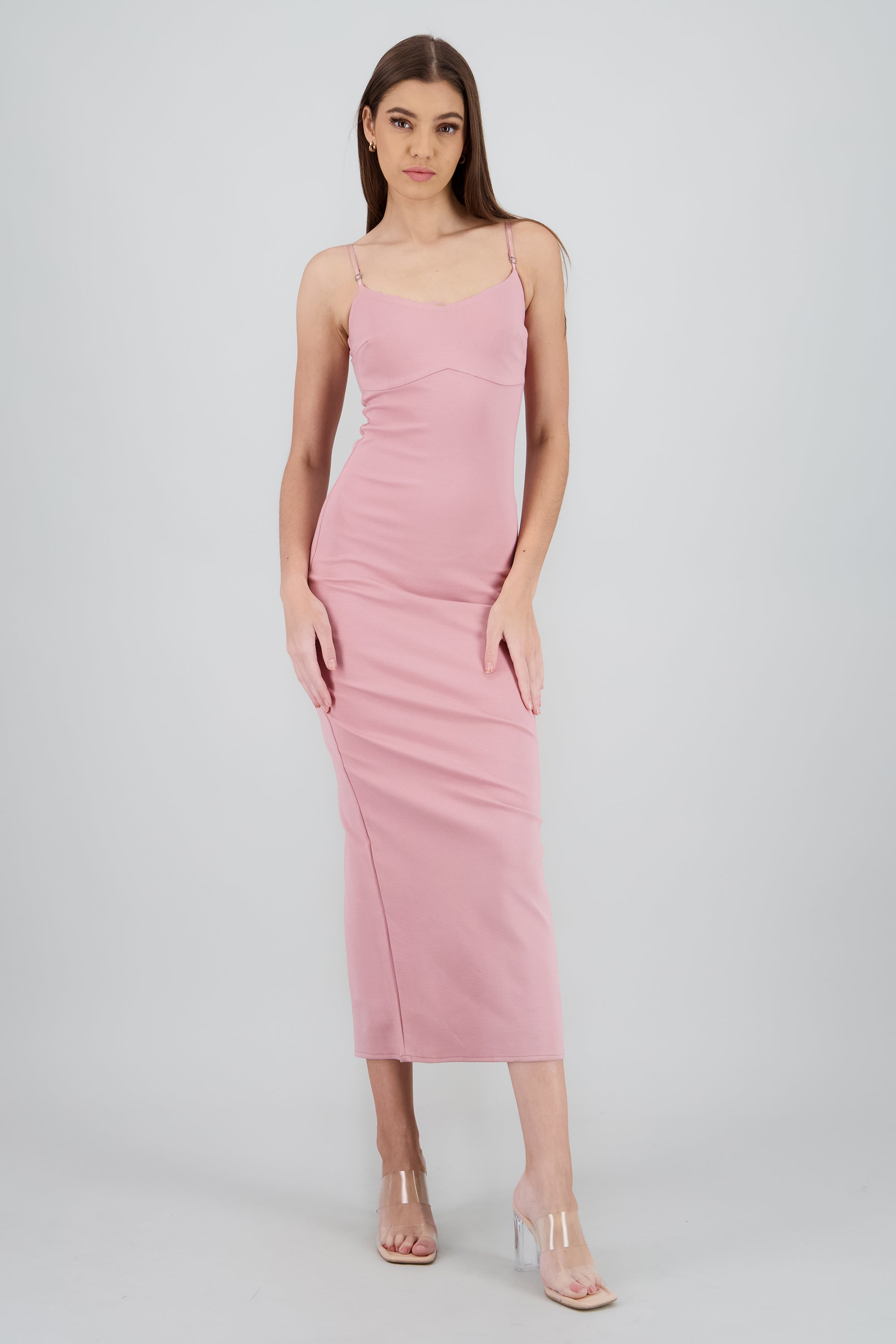 Tacón Transparente Bloque NUDE