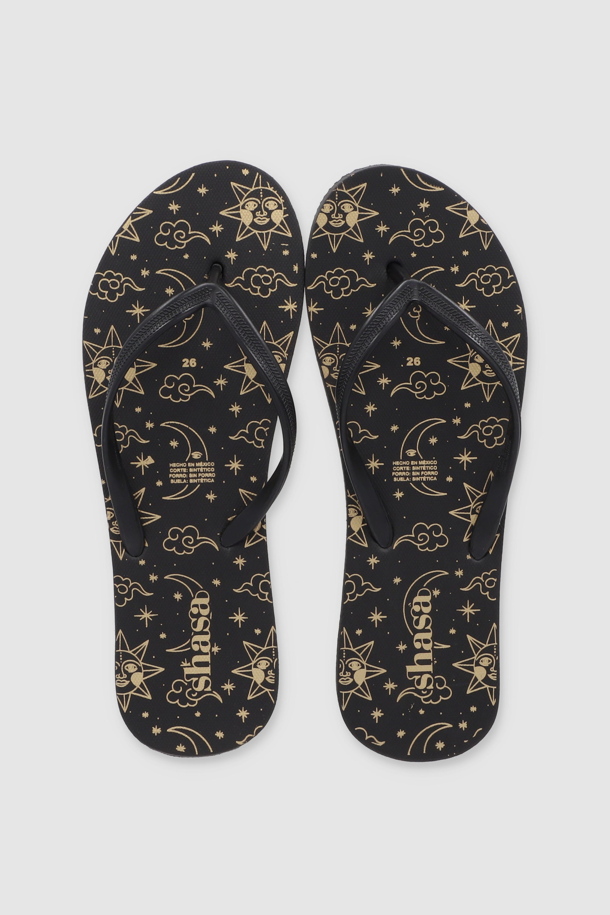 FLIP FLOP PRINT LUNAS NEGRO