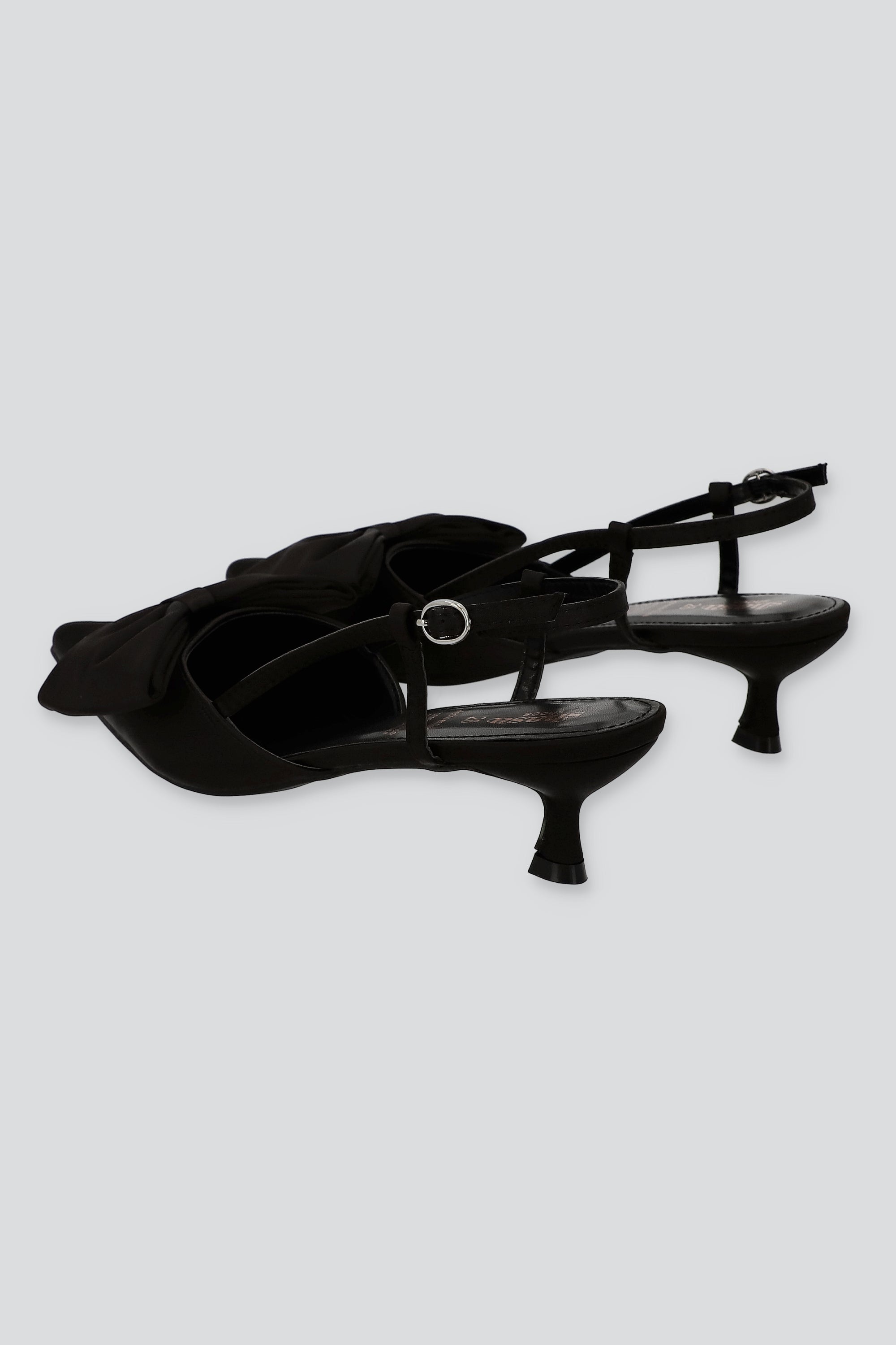 Tacón moño slingback NEGRO