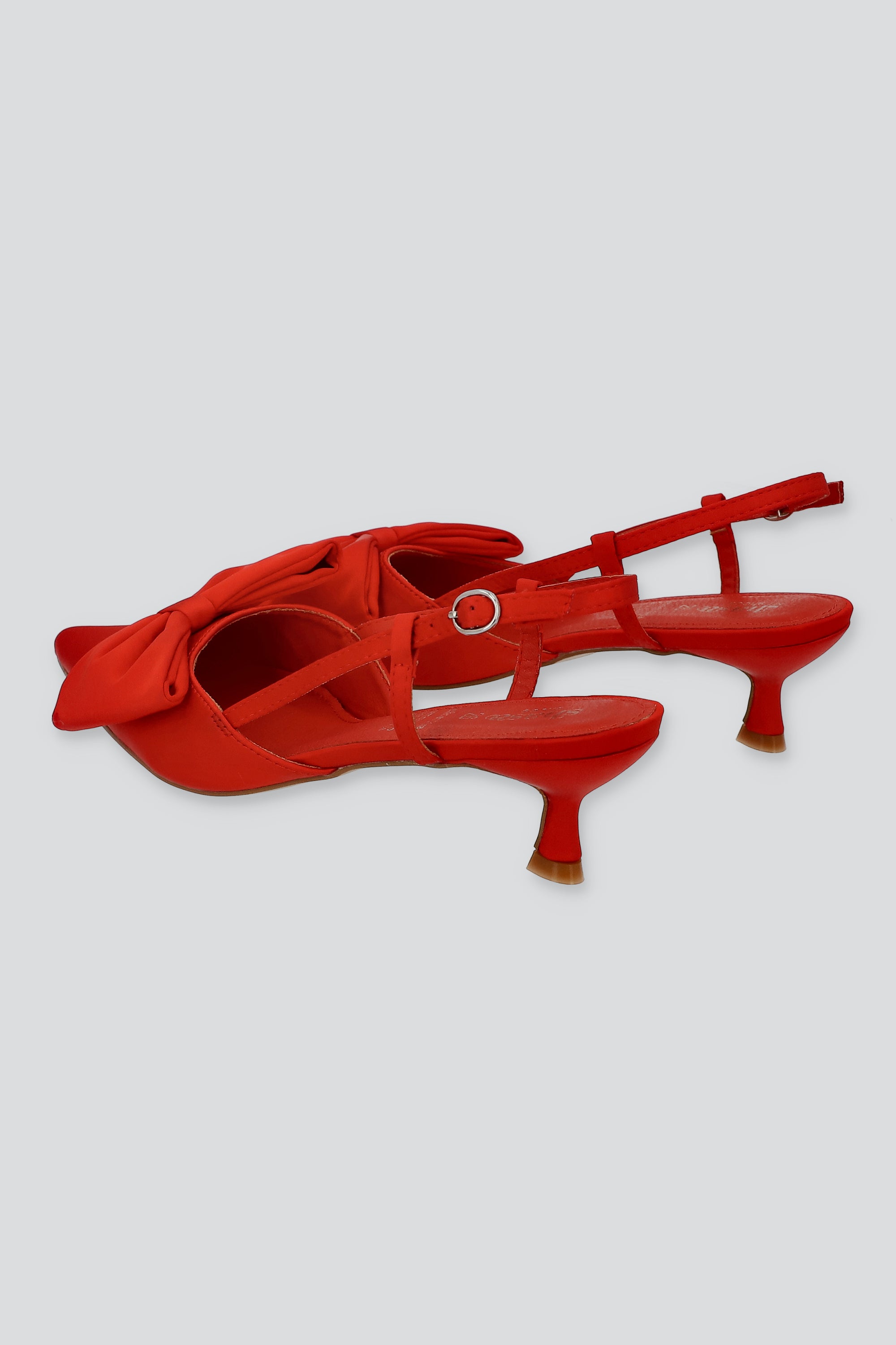 Tacón moño slingback ROJO