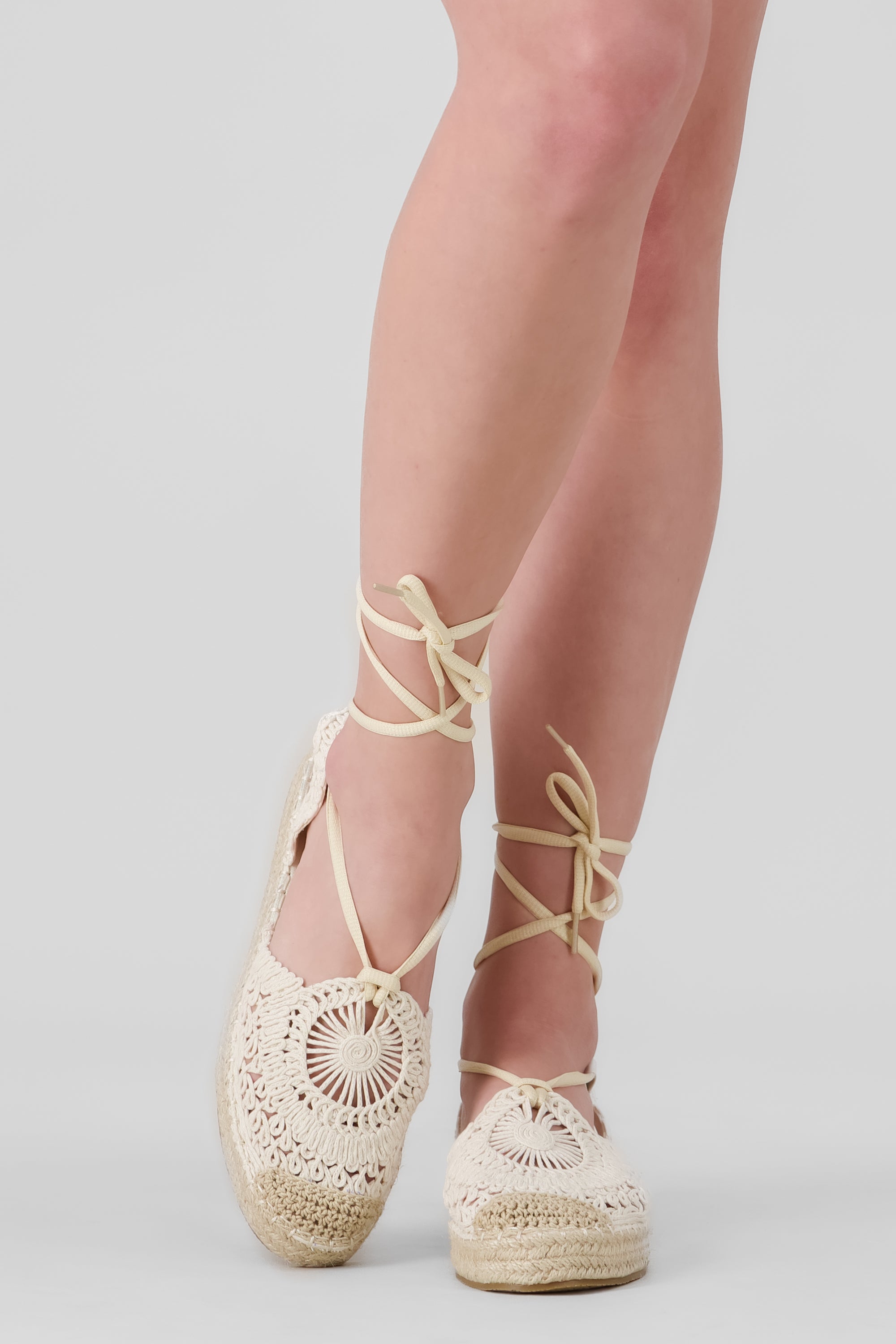 Alpargata macramé lace up HUESO