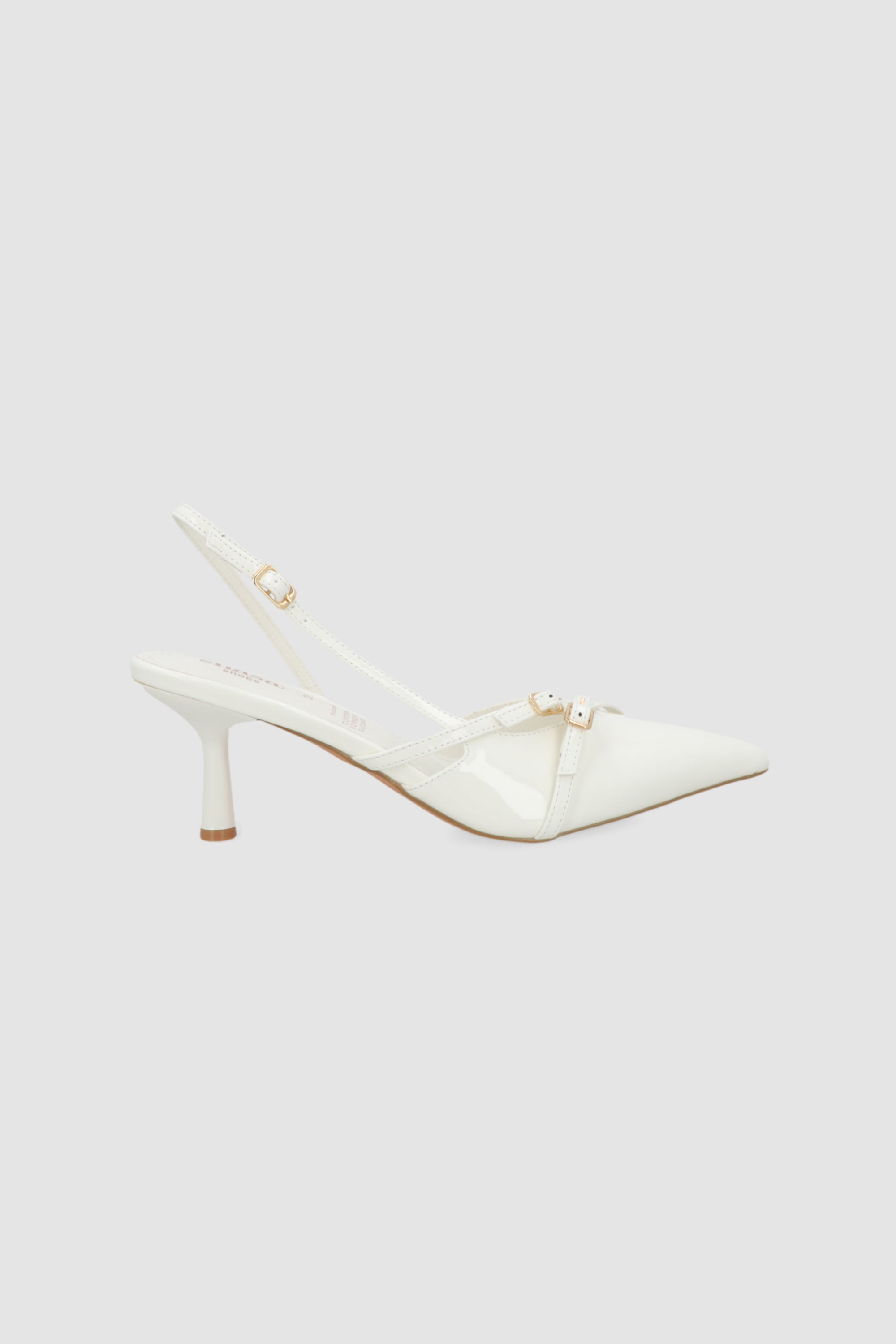 Tacón pointy tiras BLANCO