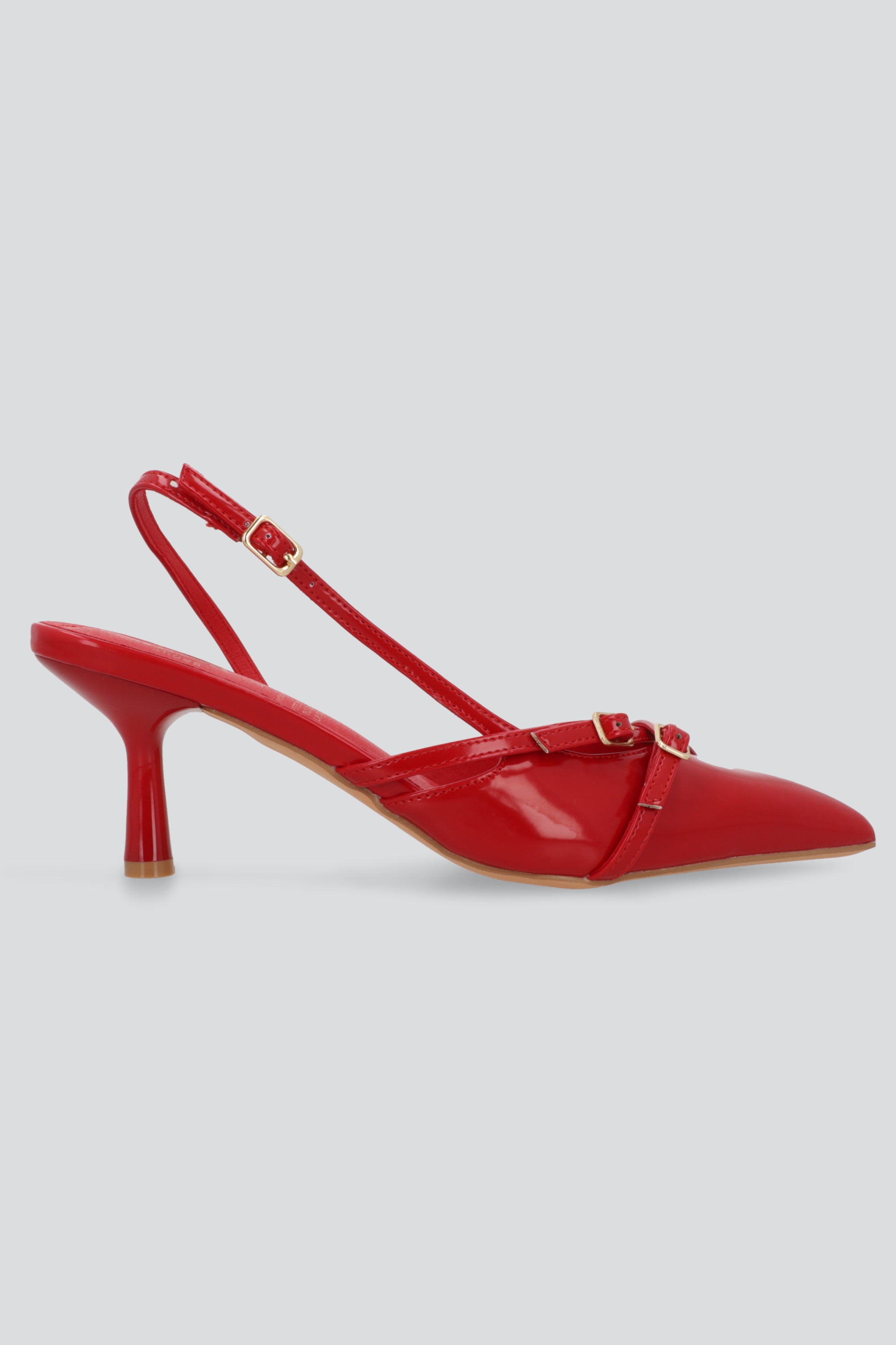 Tacón Pointy Tiras ROJO