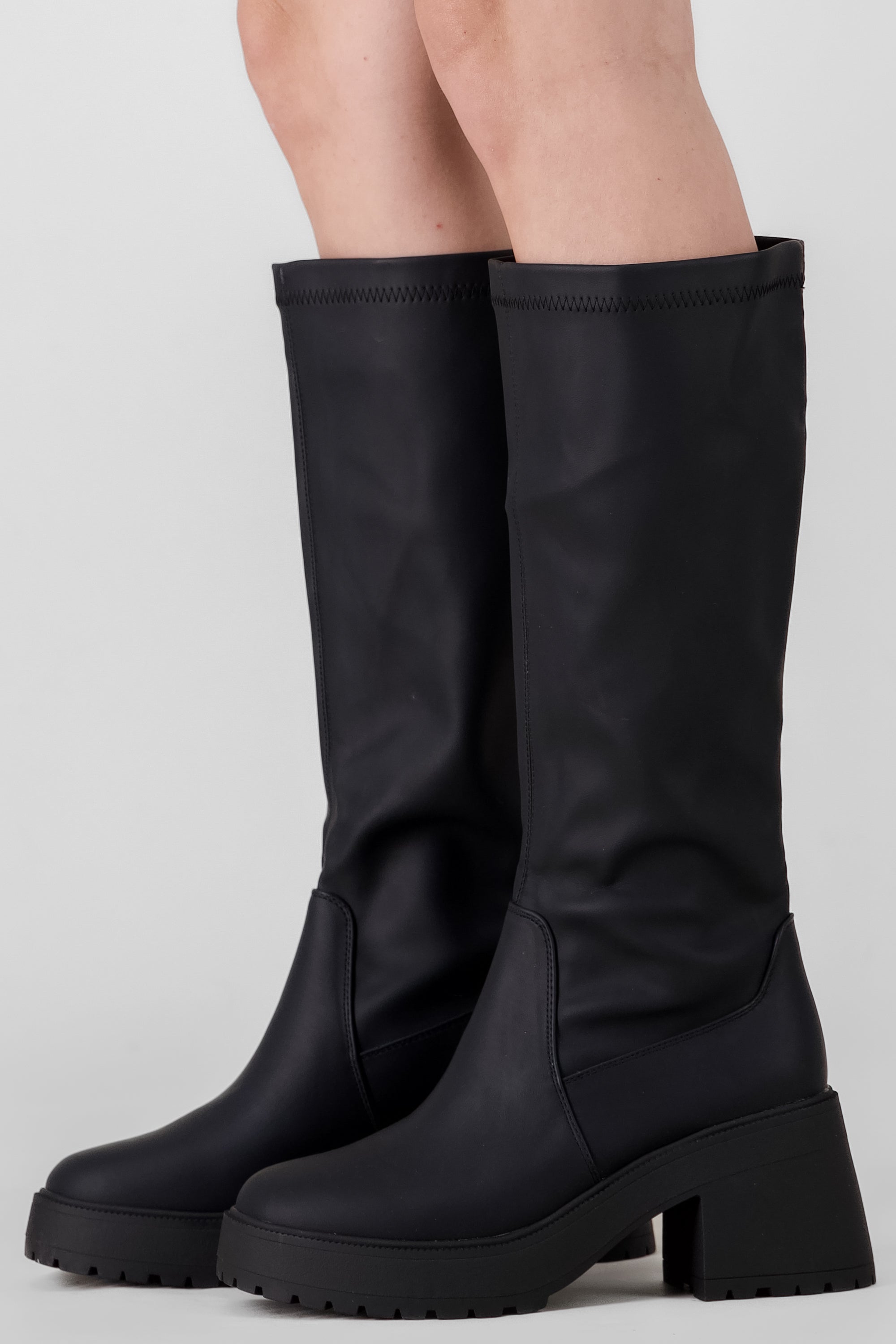 BOTA LISA PU NEGRO