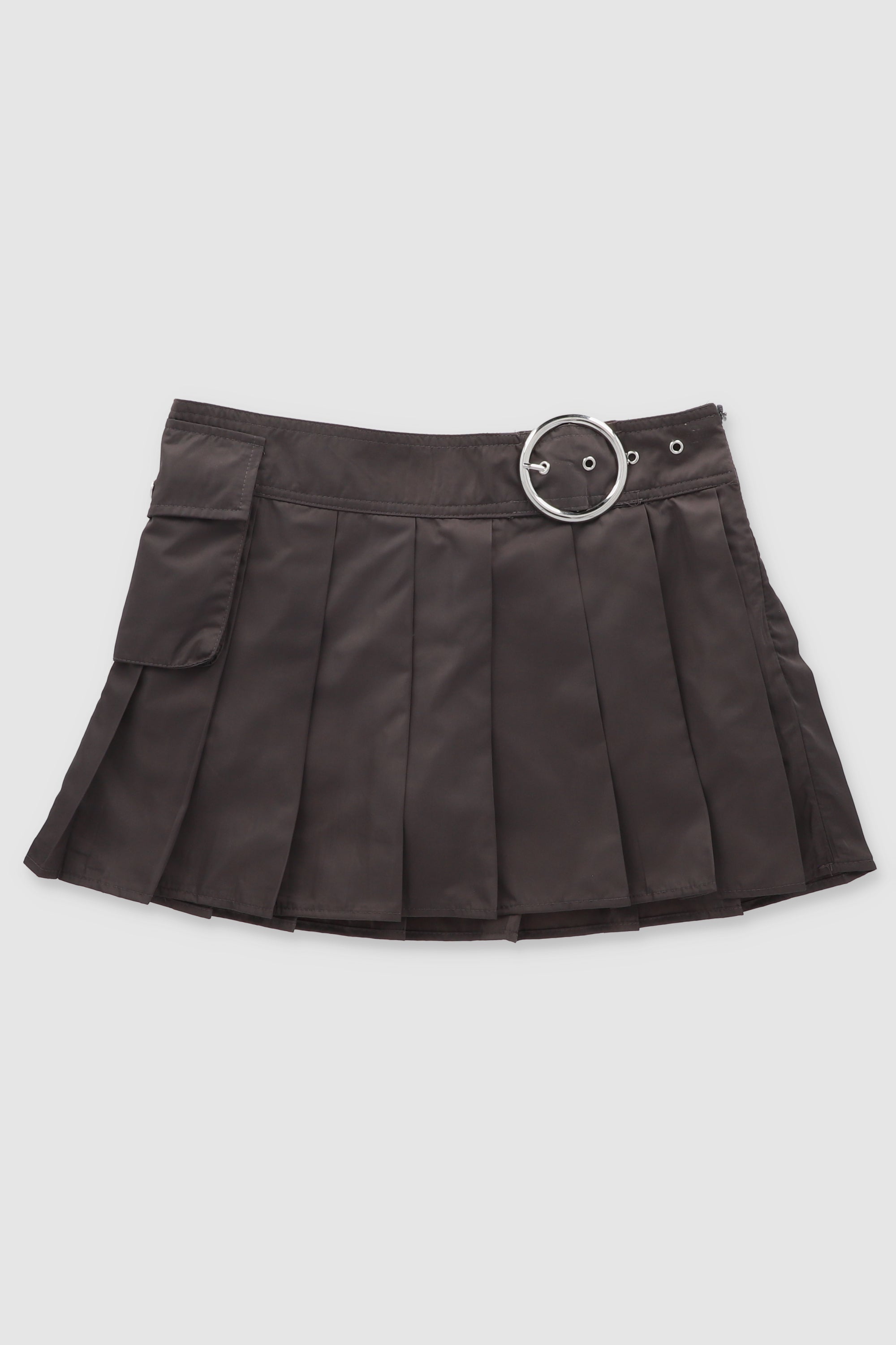 Flada short tableada con cinturon