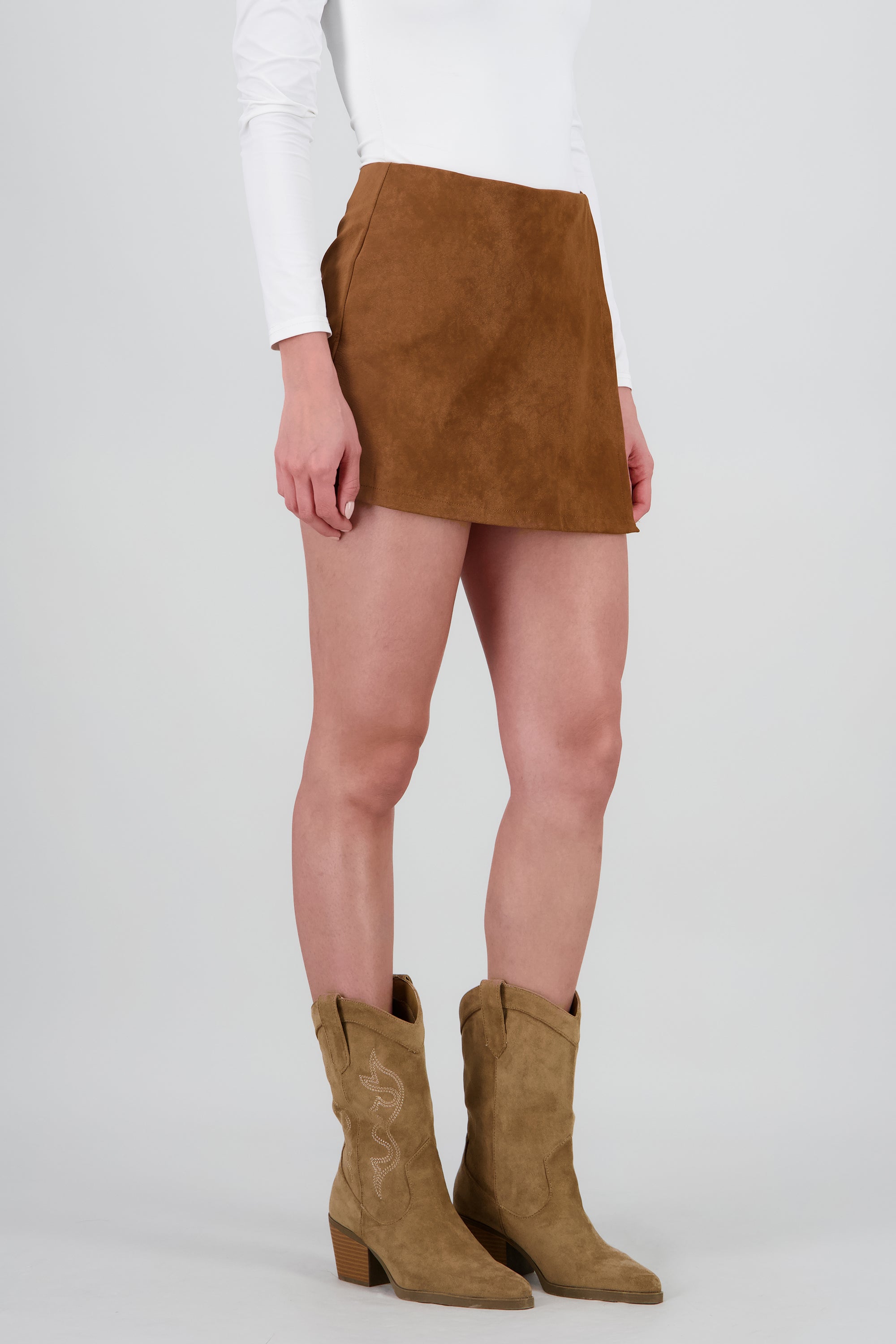 Botín vaquero midi bordados BEIGE