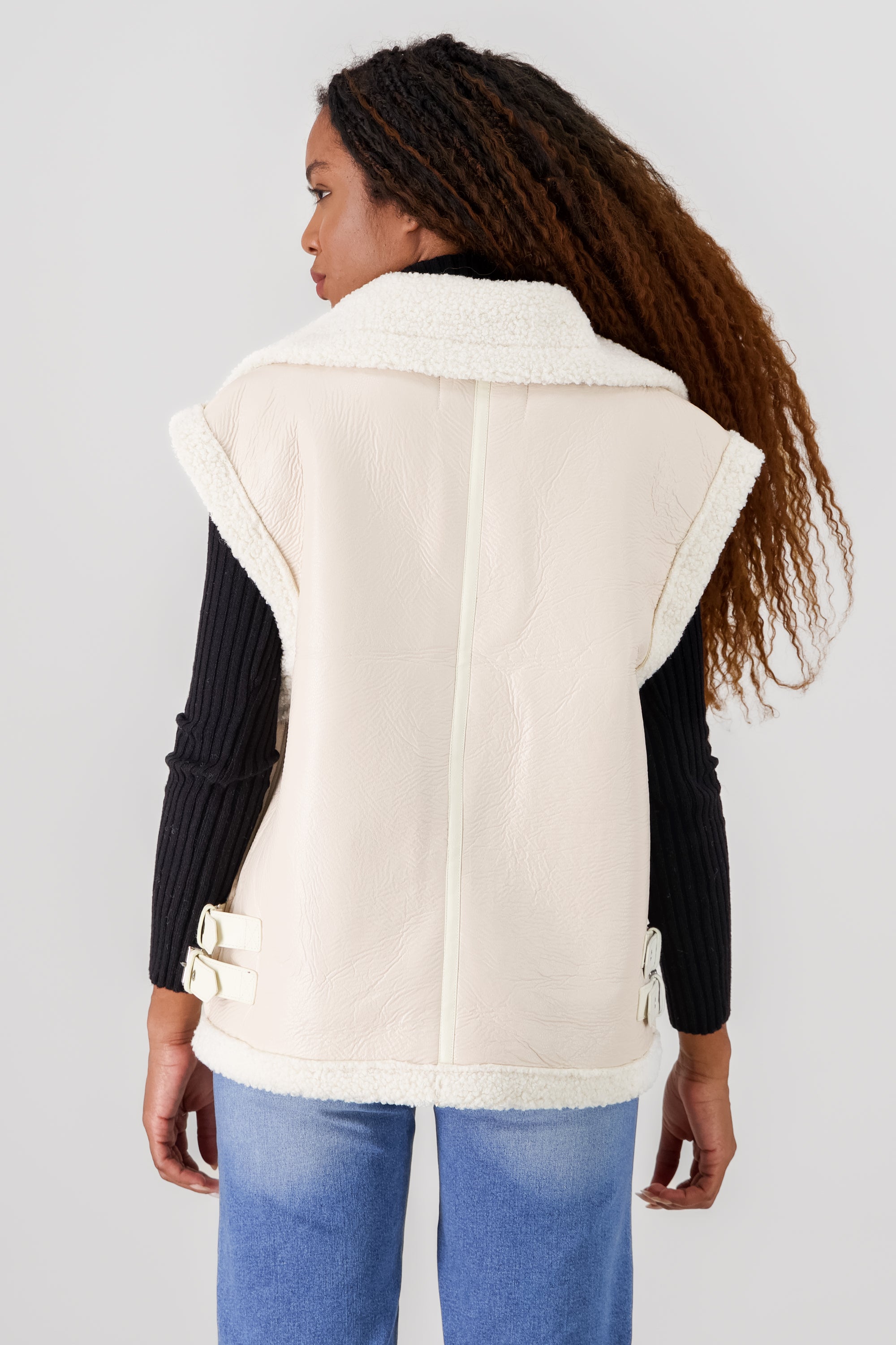 Faux Fur Outfit Chaleco Peluche Gris Faux Fur Coat Abrigo Peluche