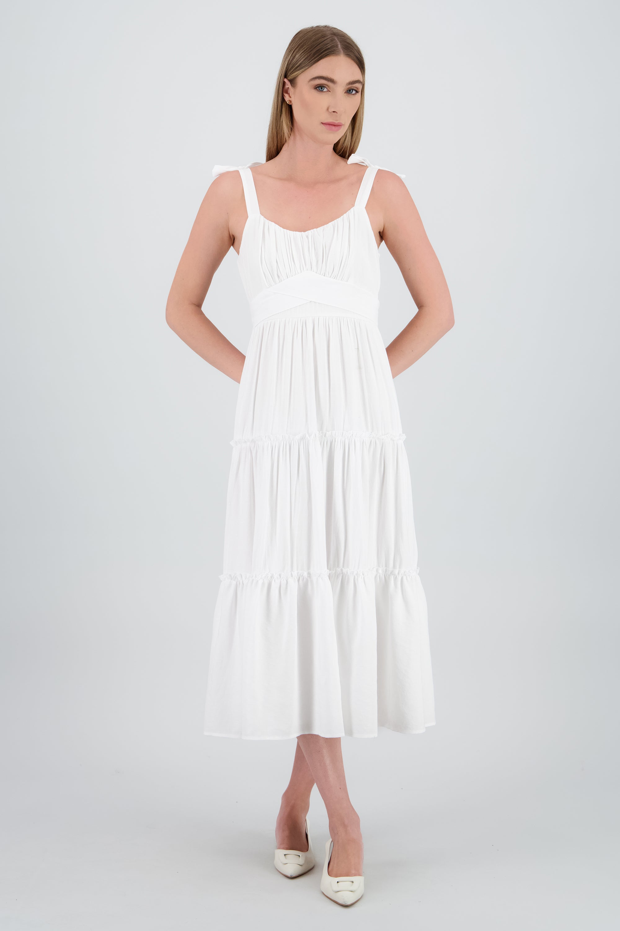 Vestido maxi liso