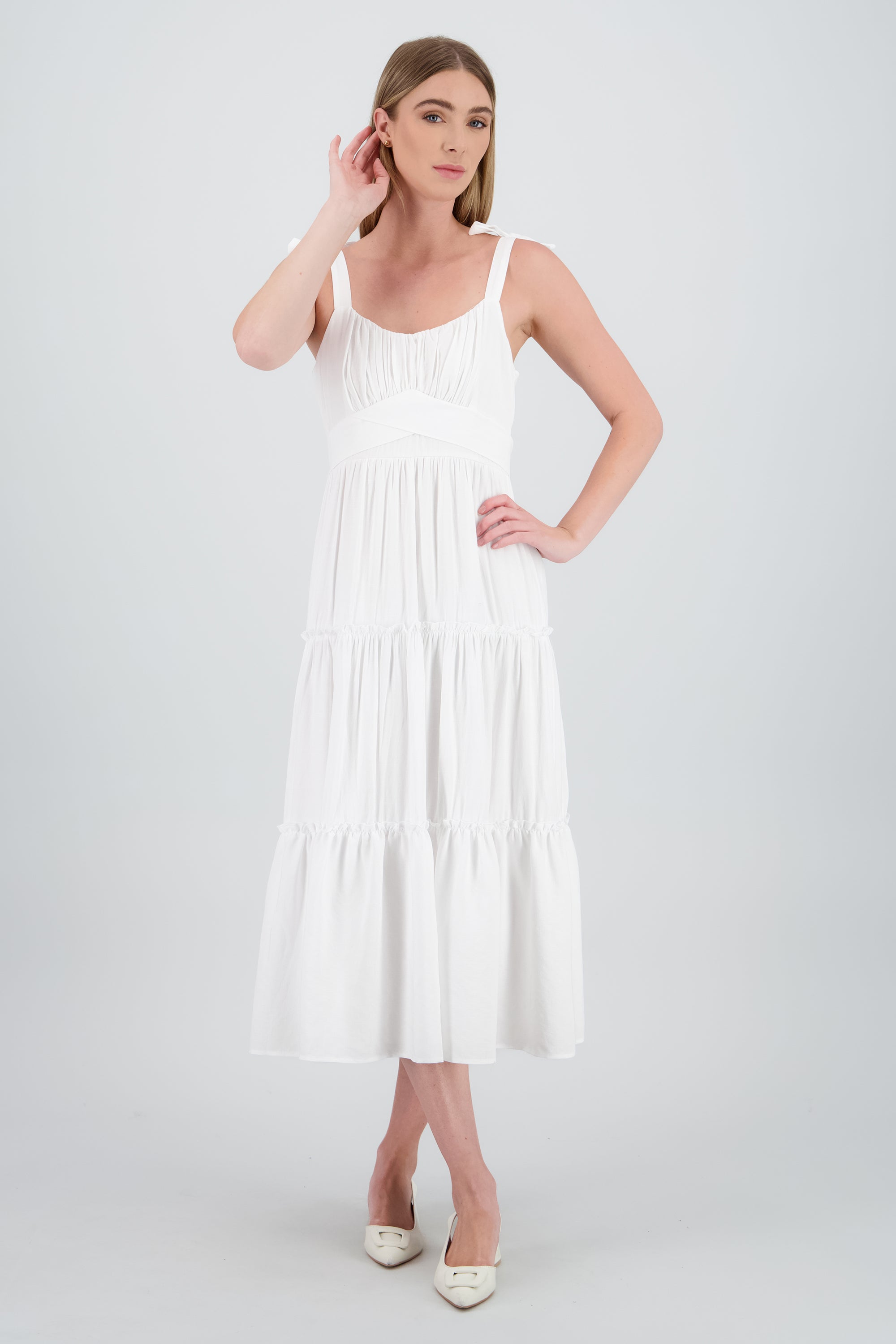 Vestido maxi liso
