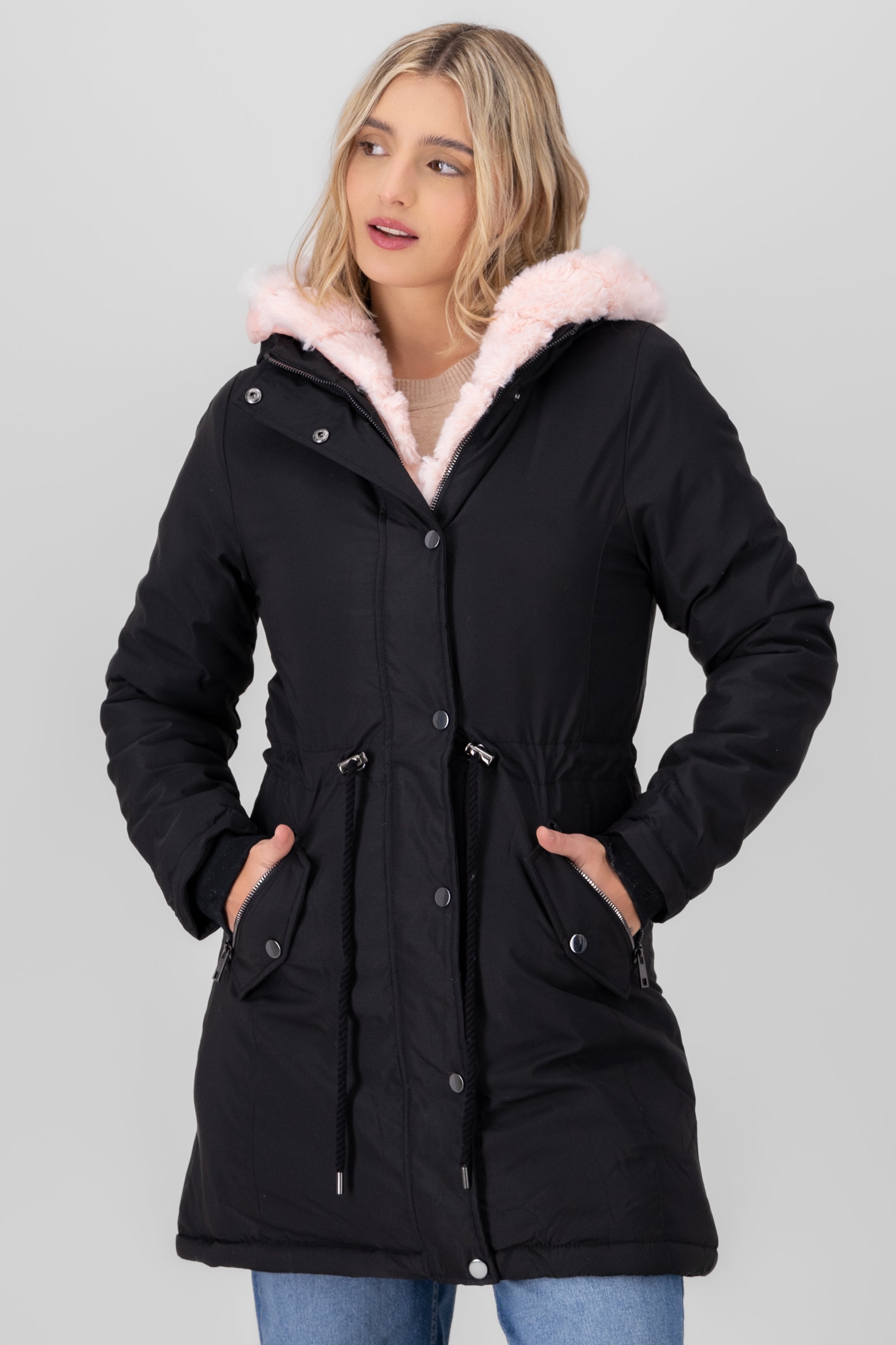 Parkas Chamarras Negras Largas Chamarra Puffer Chamarra Negra