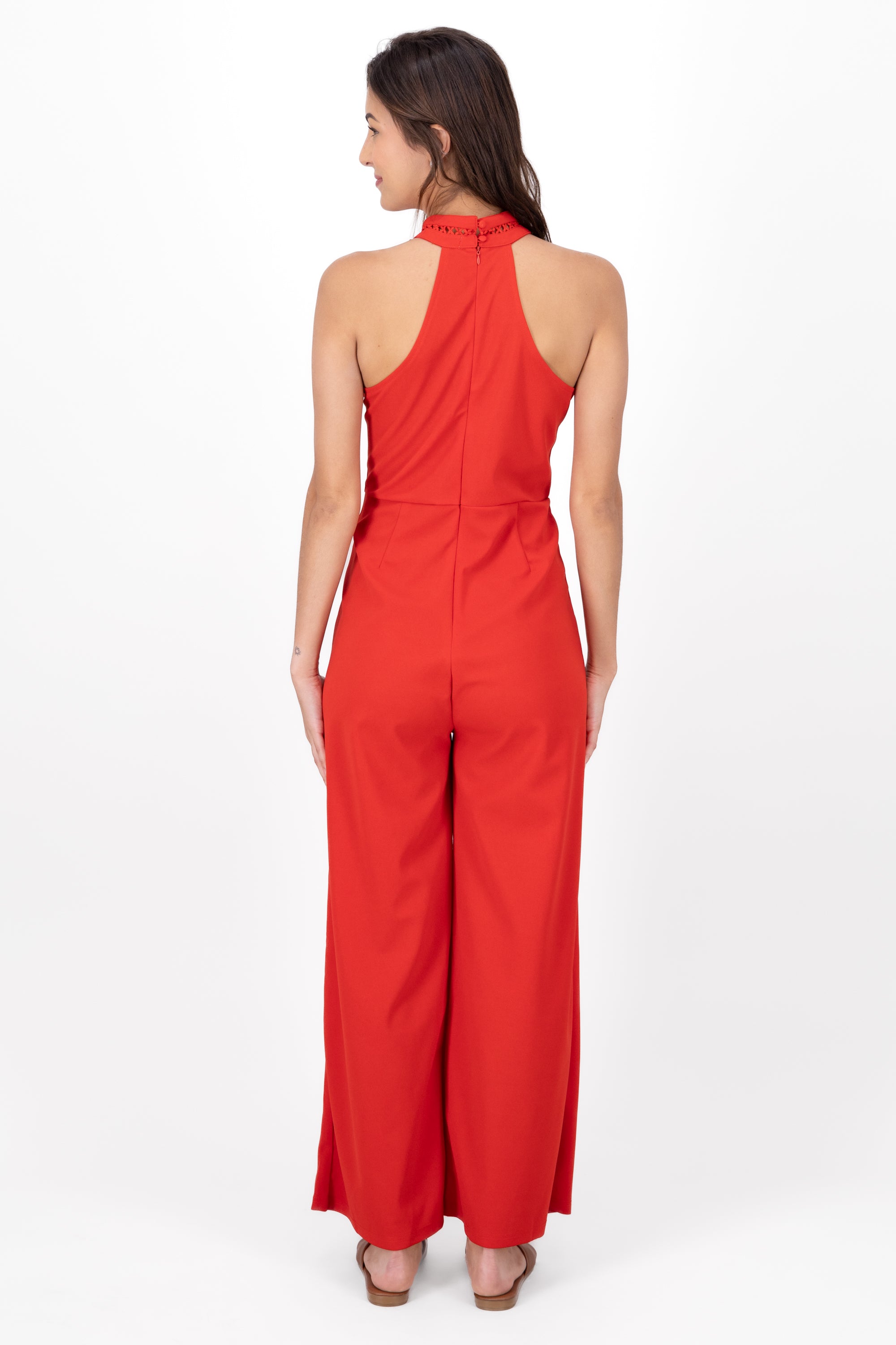 Jumpsuit cuello halter ROJO