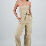 JUMPSUIT STRAPLESS DET CINTURON