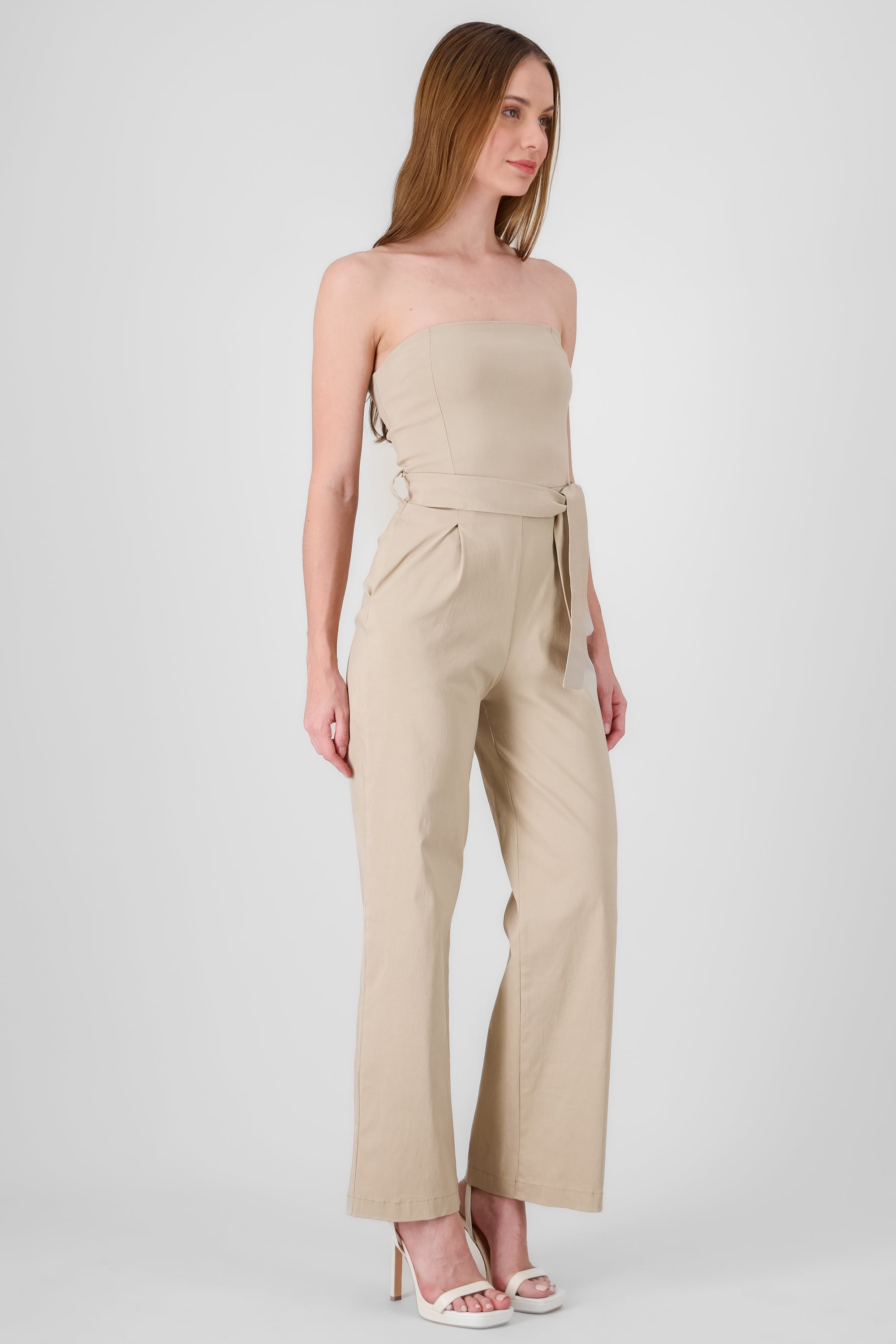 Jumpsuit strapless detalle cinturon ARENA