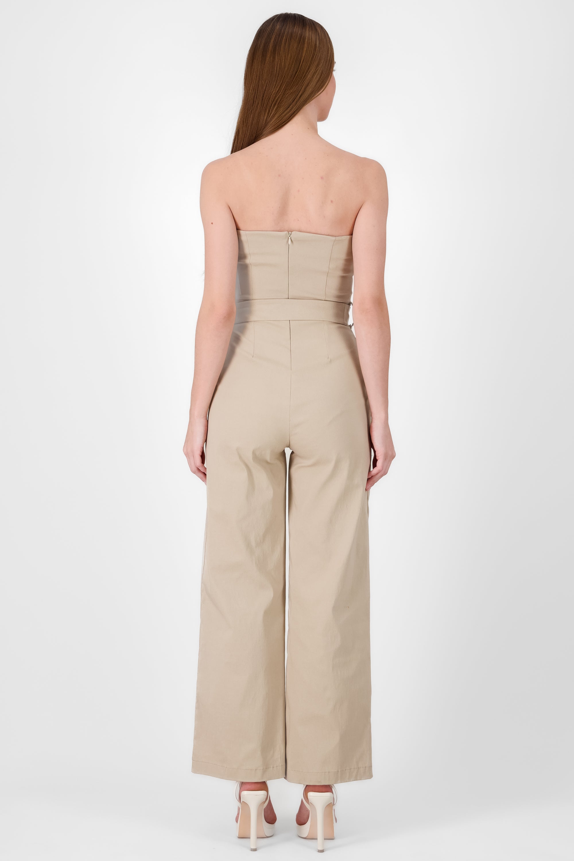 Jumpsuit strapless detalle cinturon ARENA